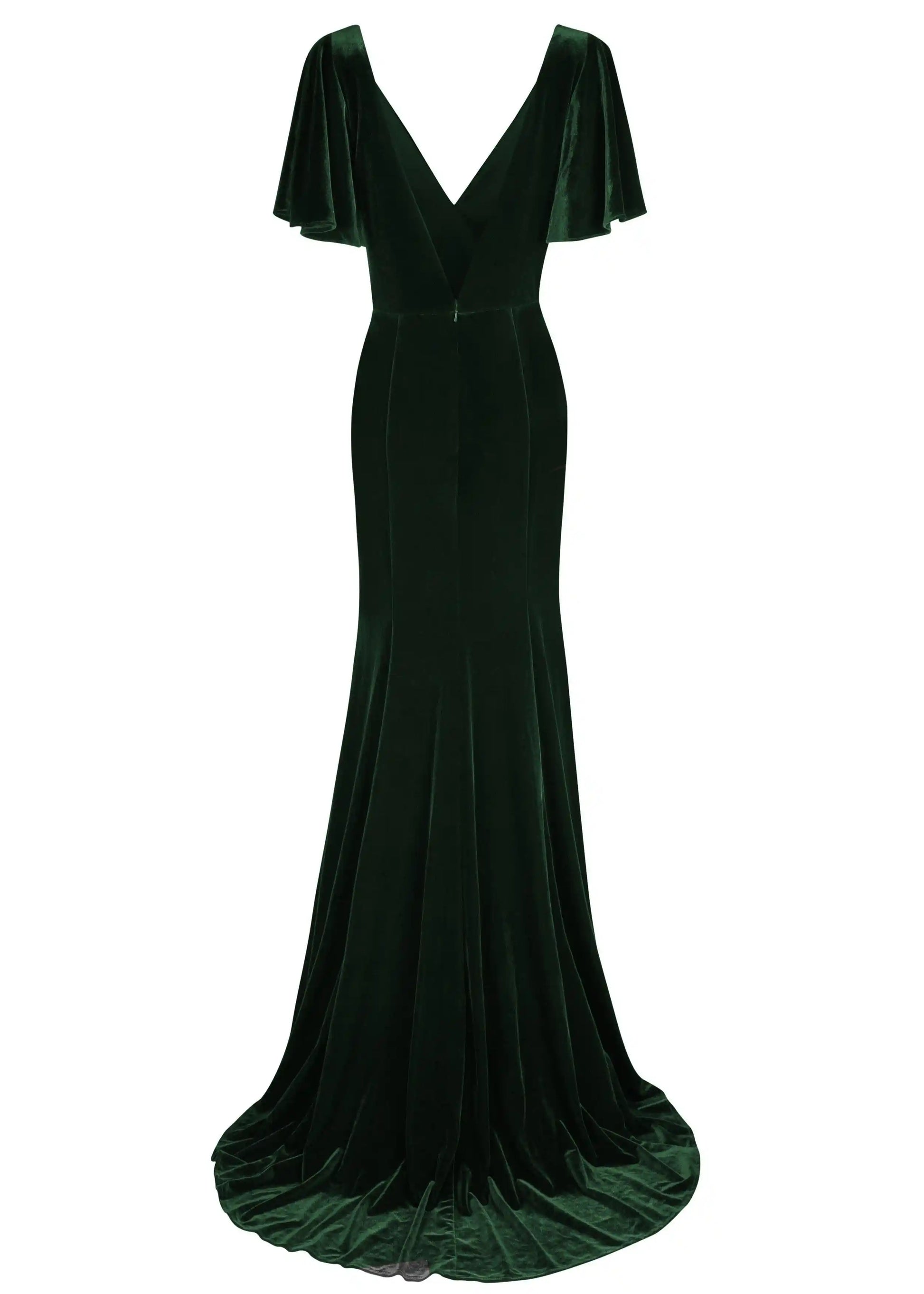 velvet dark green bridesmaid dresses Simple Dark Green Velvet Mismatched Long Custom Bridesmaid Dresses , BN1186