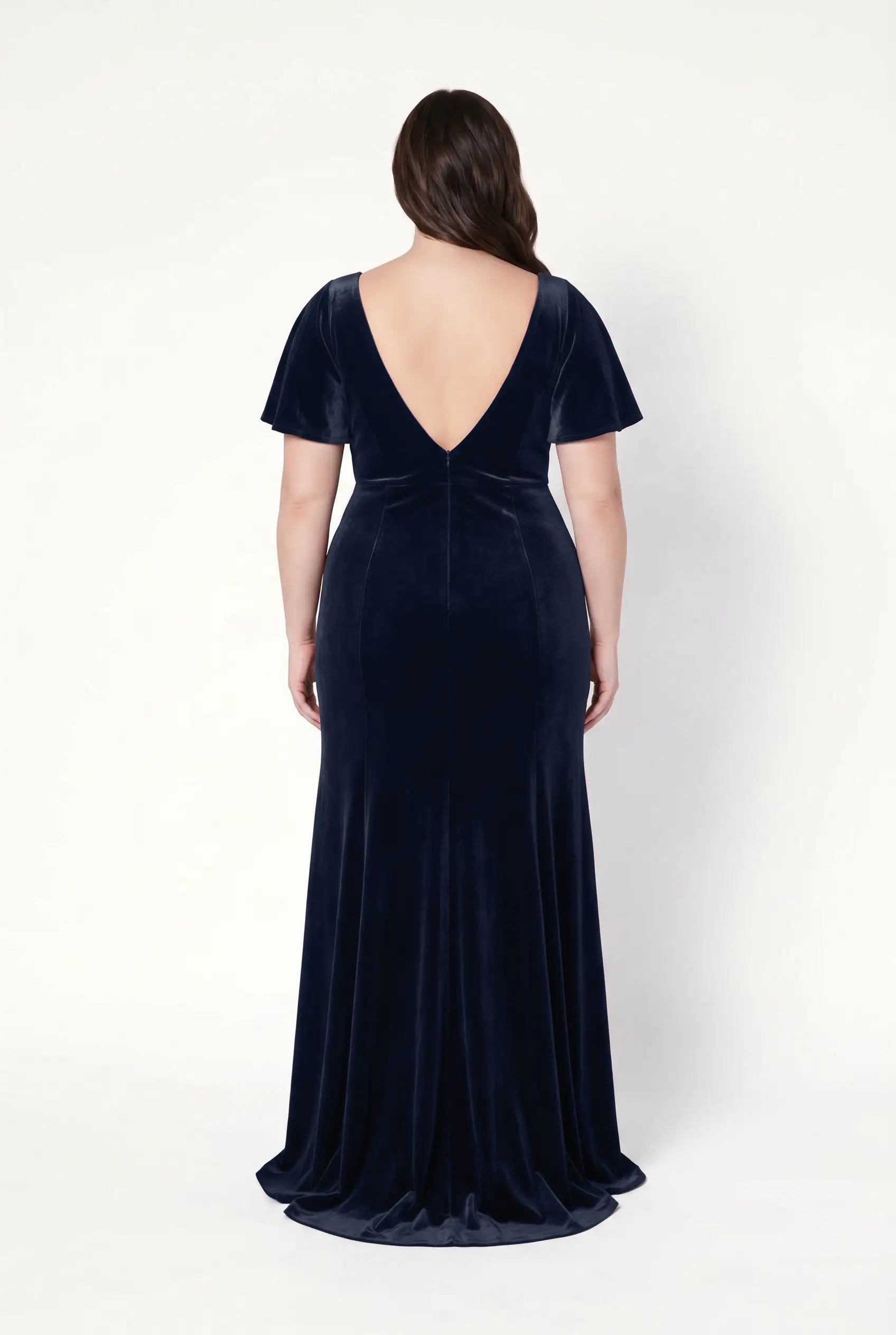 Celeste Velvet Bridesmaid Dress in Navy