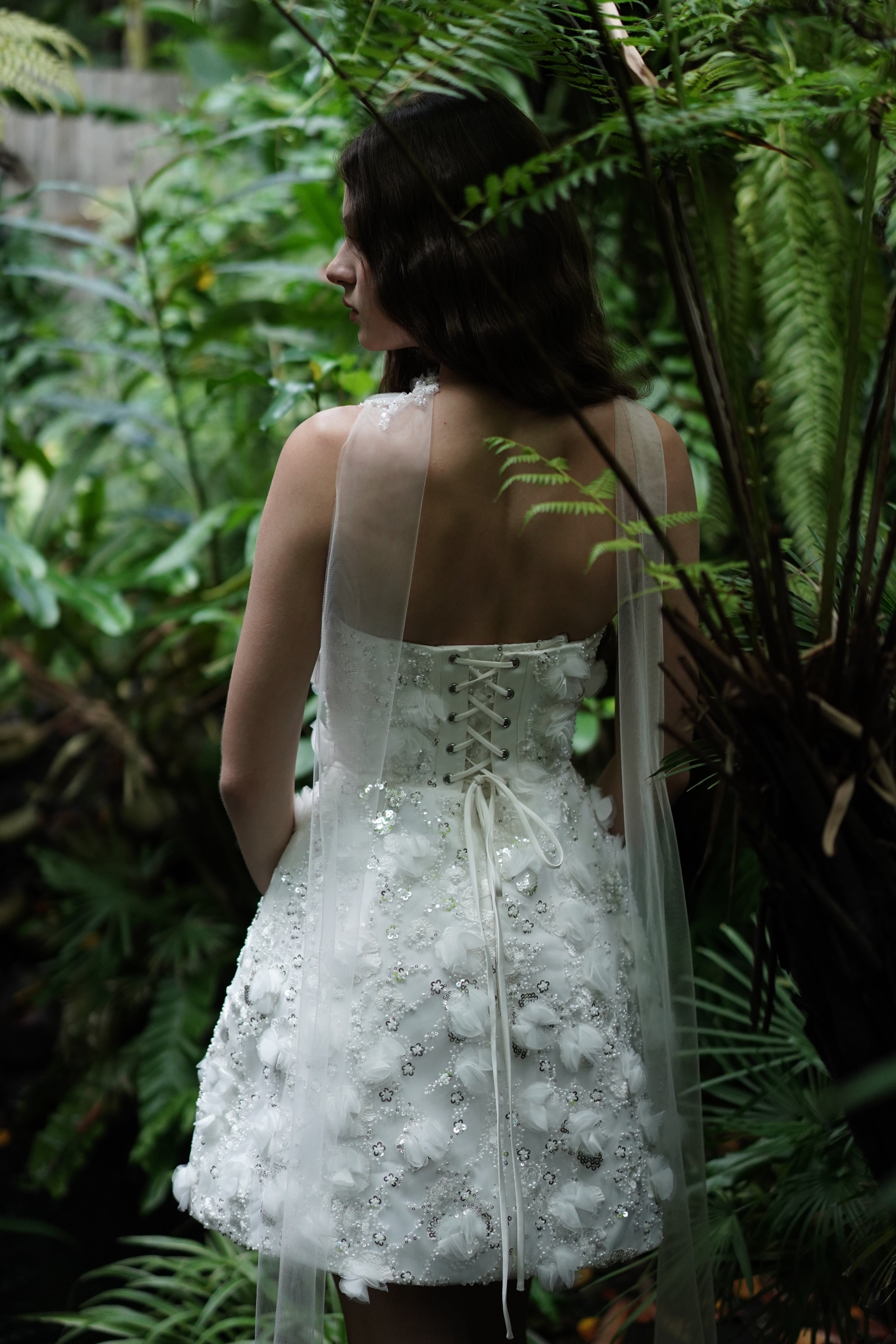 Taylor Bridal Mini Dress in Ivory