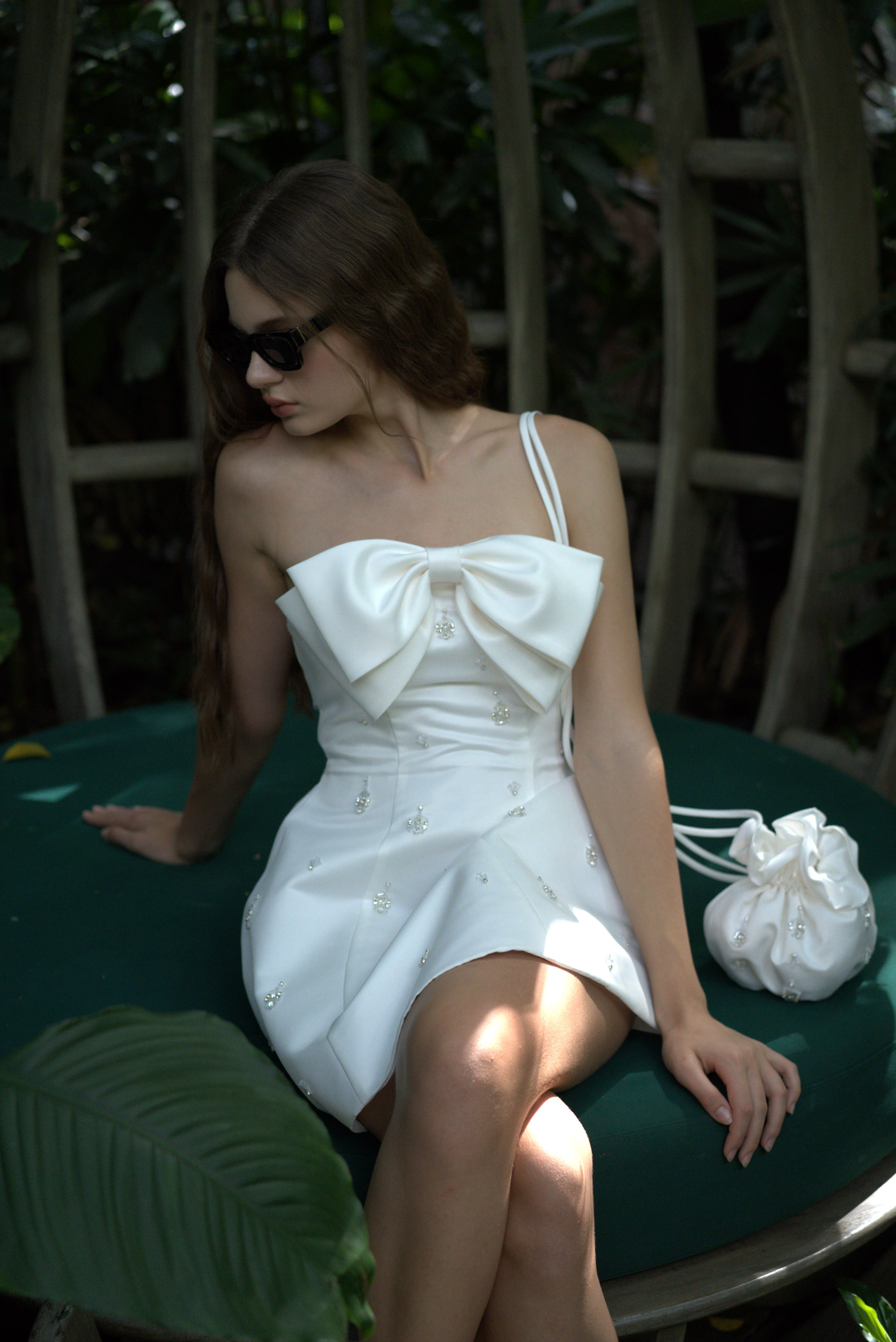 Zephyr Bridal Mini Dress in Ivory