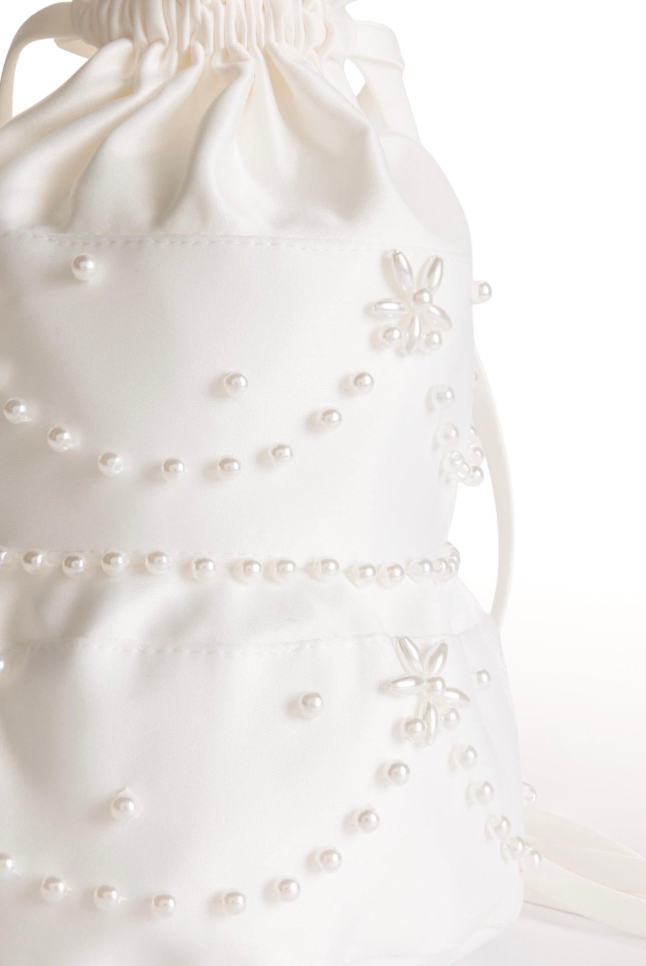 'Wedding Cake' Embellished Bag In Ivory