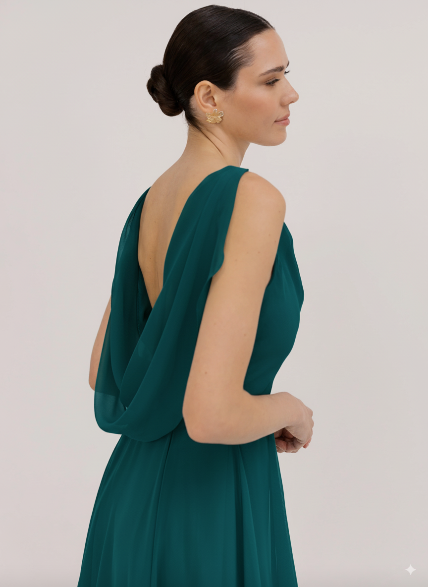 Athena Bridesmaid Dress In Emerald Dawn