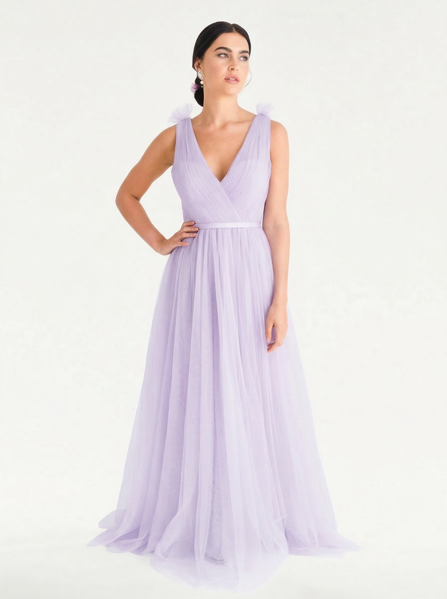 Grace Bridesmaid Dress in Lilac Mist Tulle
