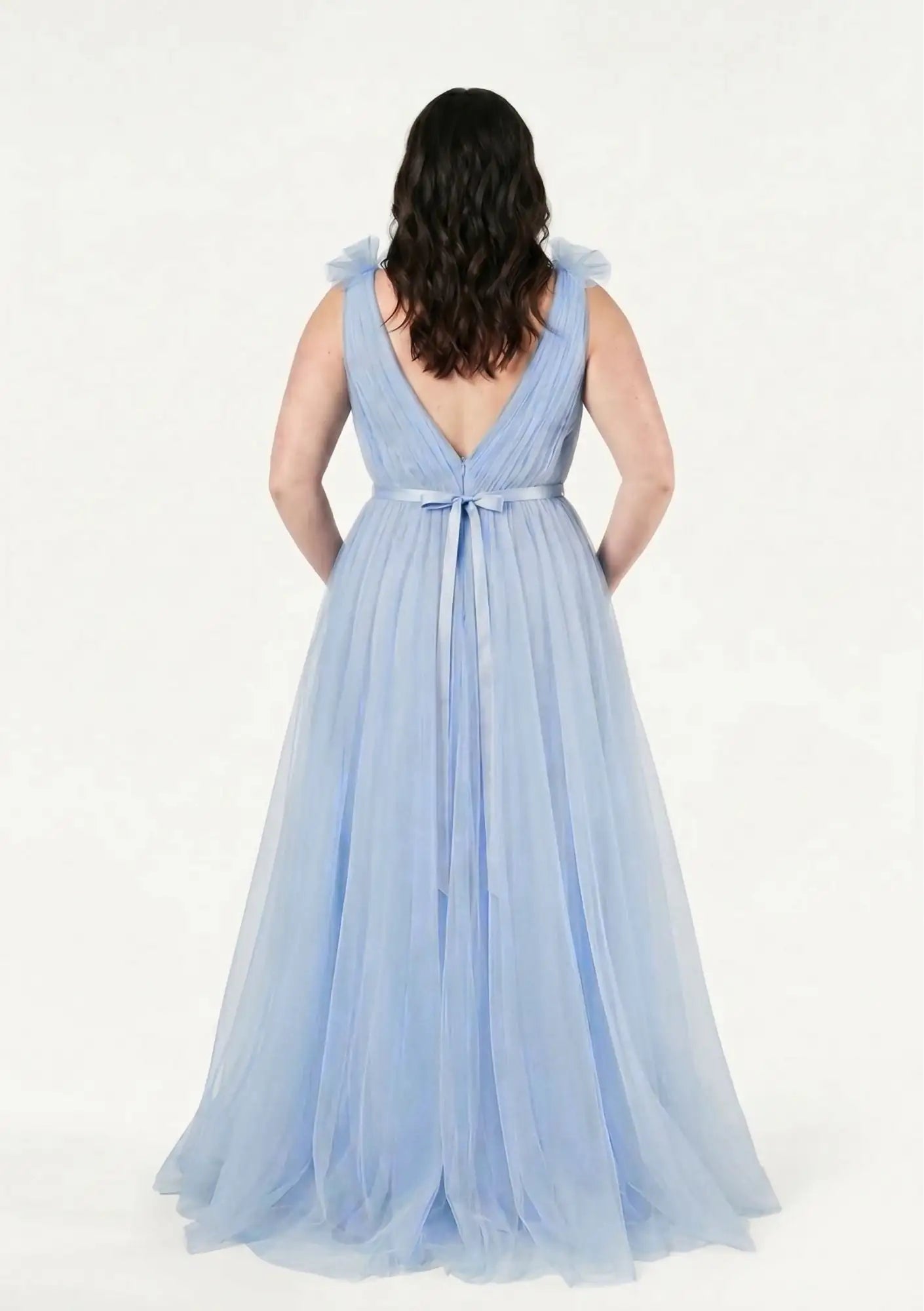 Grace Bridesmaid Dress in Dusty Blue Tulle