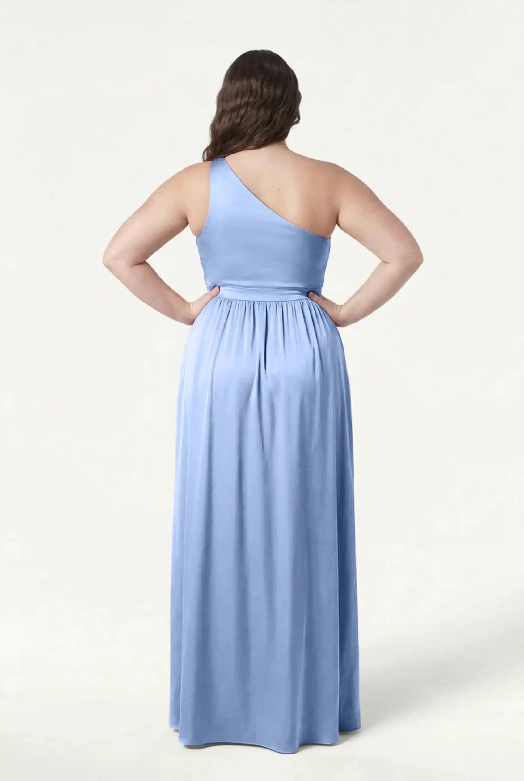 blue grecian bridesmaid dresses Dusty Blue Bridesmaid Dresses