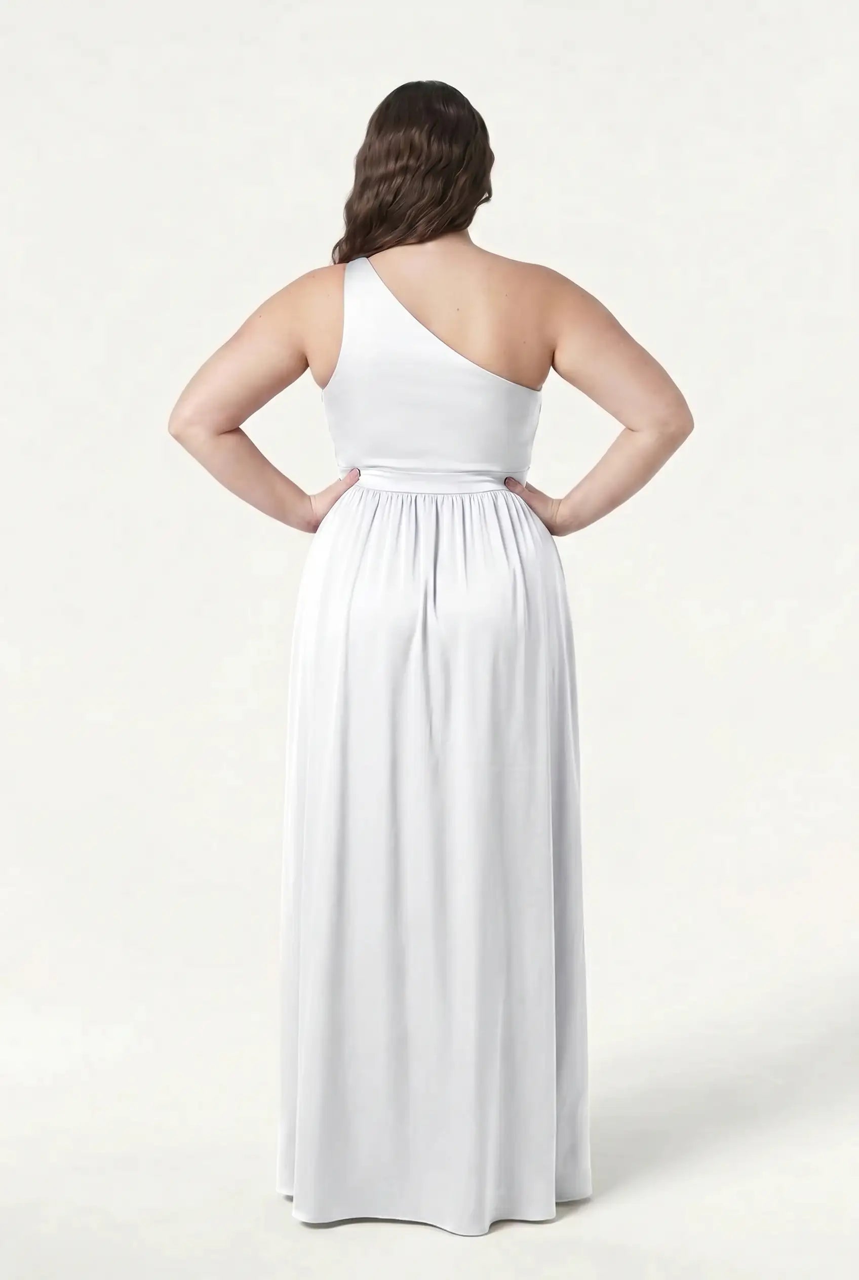 Greta Dress in Ivory Satin