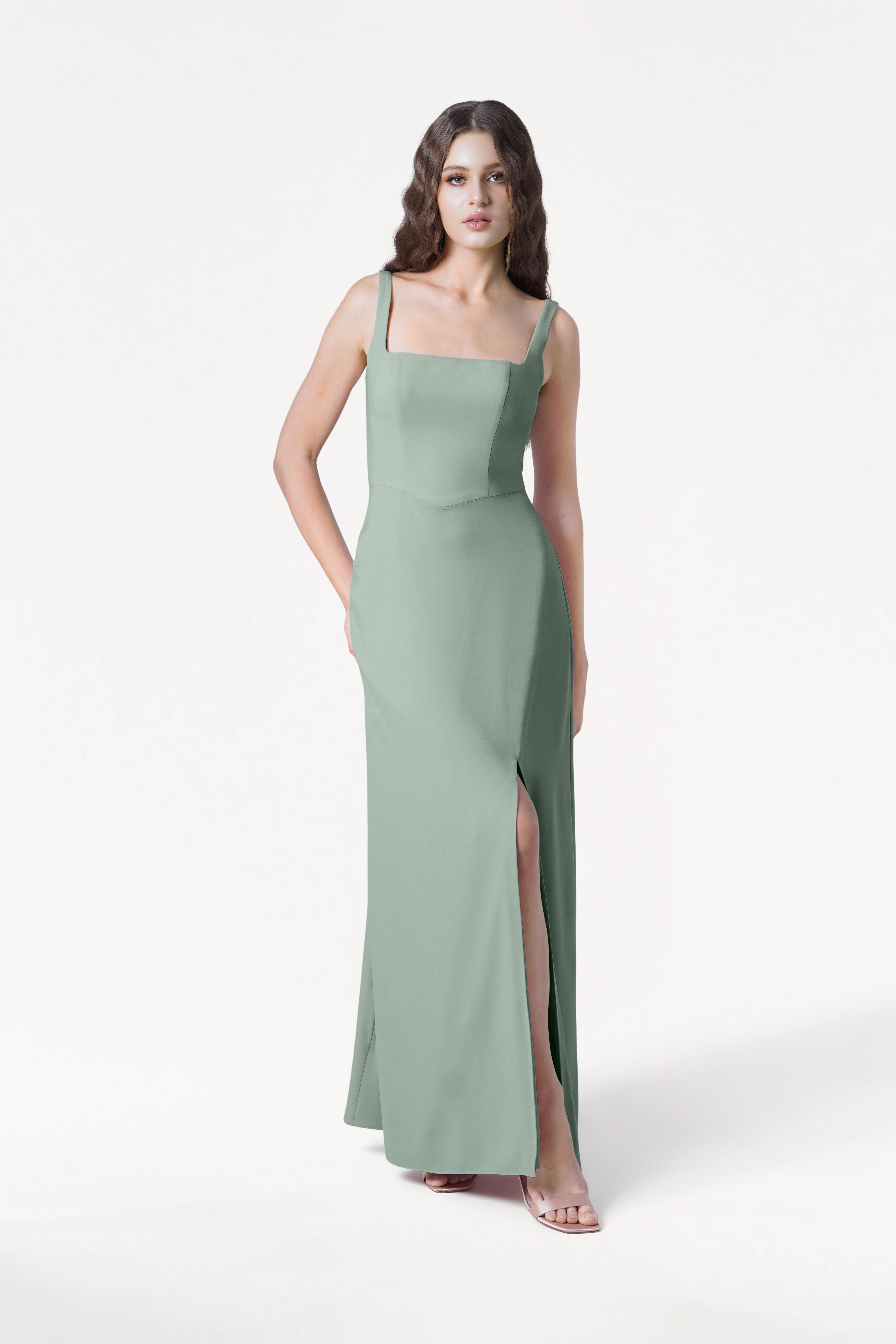 Helena Bridesmaid Dress in Sage Green