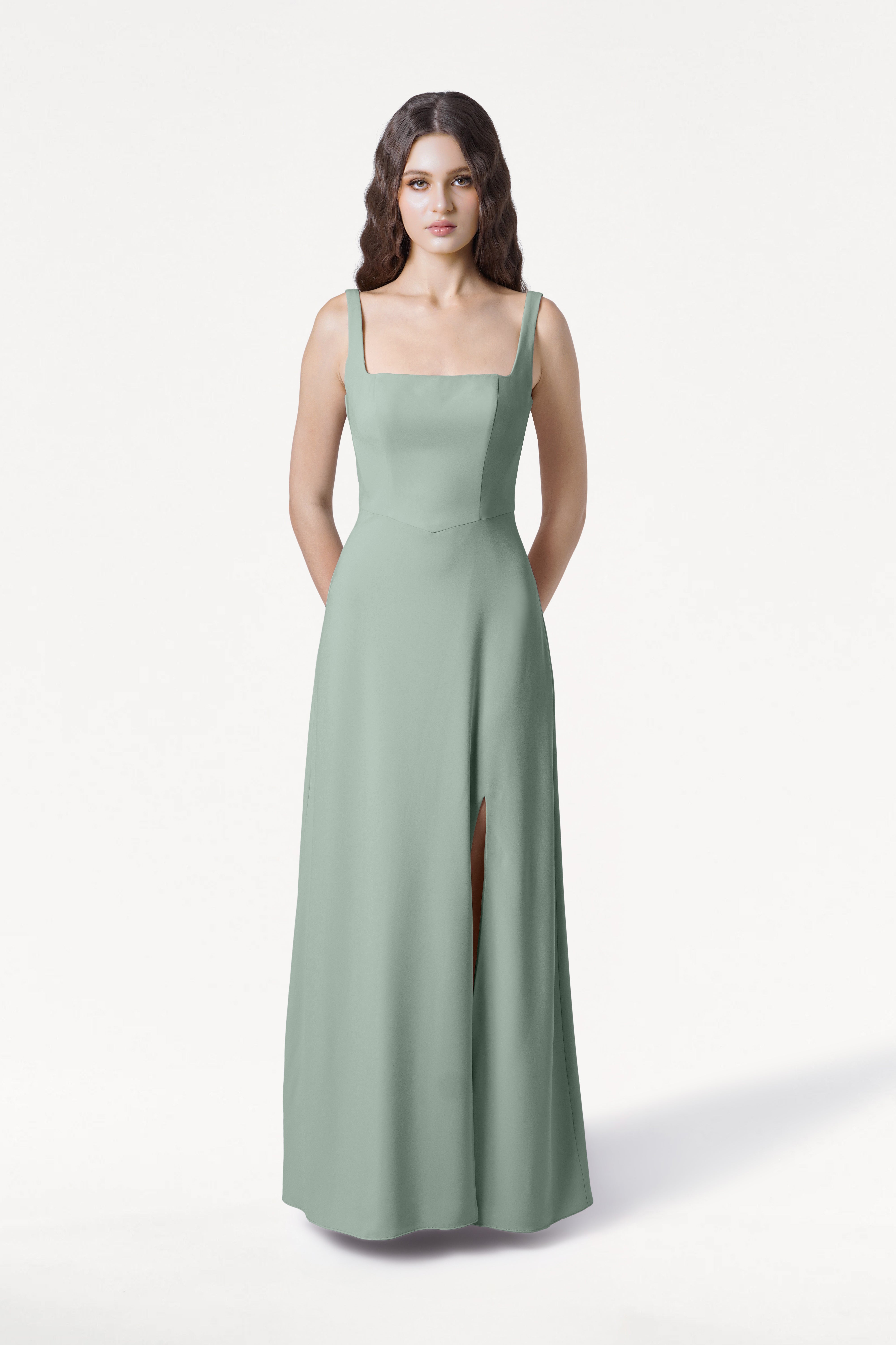 Helena Bridesmaid Dress in Sage Green