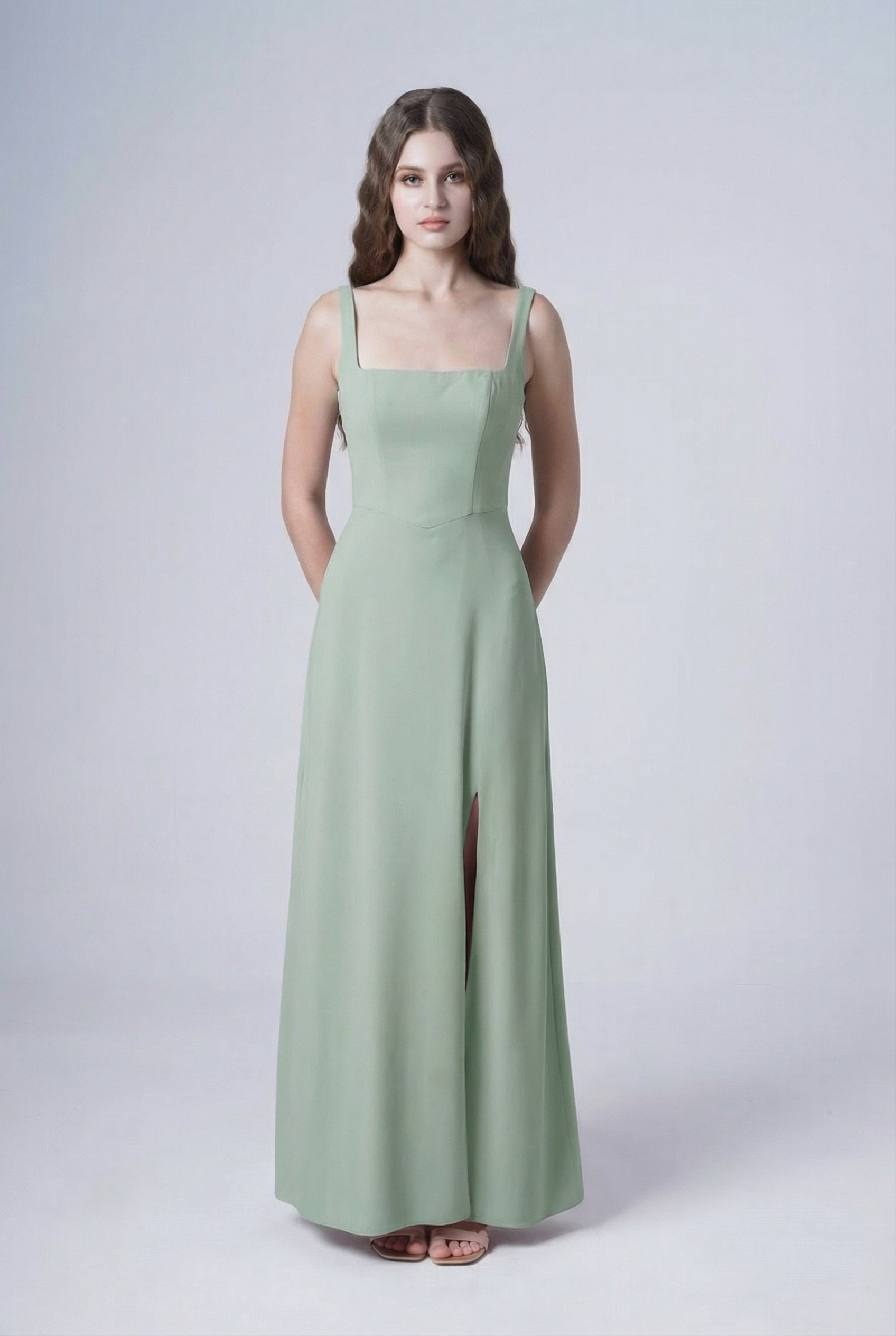 Helena Bridesmaid Dress in Sage Green