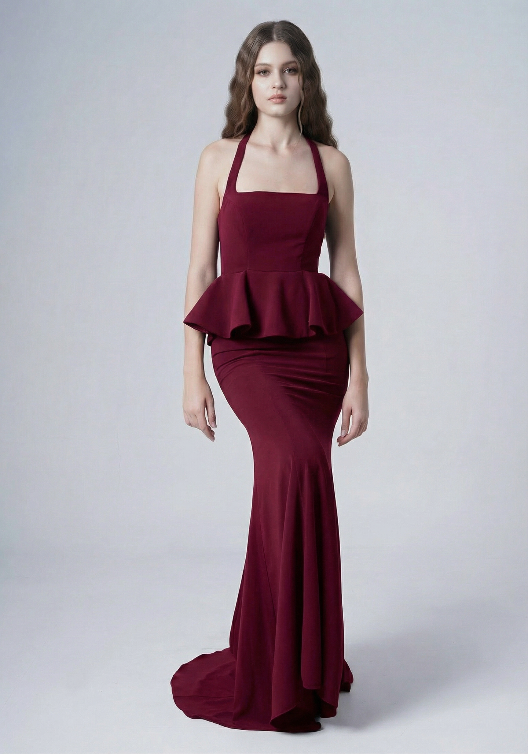 Peony Bridesmaid Dress in Merlot