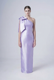Ritz Bridesmaid Dress in Lilac Mist Satin Twill