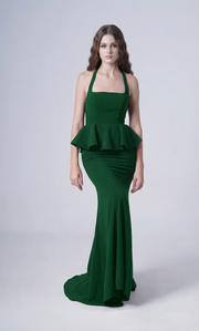 Peony Bridesmaid Dress in Forest Green