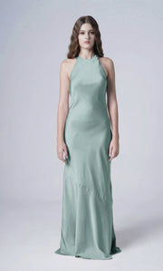 Mira Bridesmaid Dress in Dusty Eucalyptus Satin