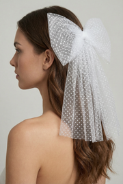 Thea Spot Tulle Bow Veil
