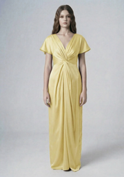 Camilla Bridesmaid Dress in Limoncello Satin