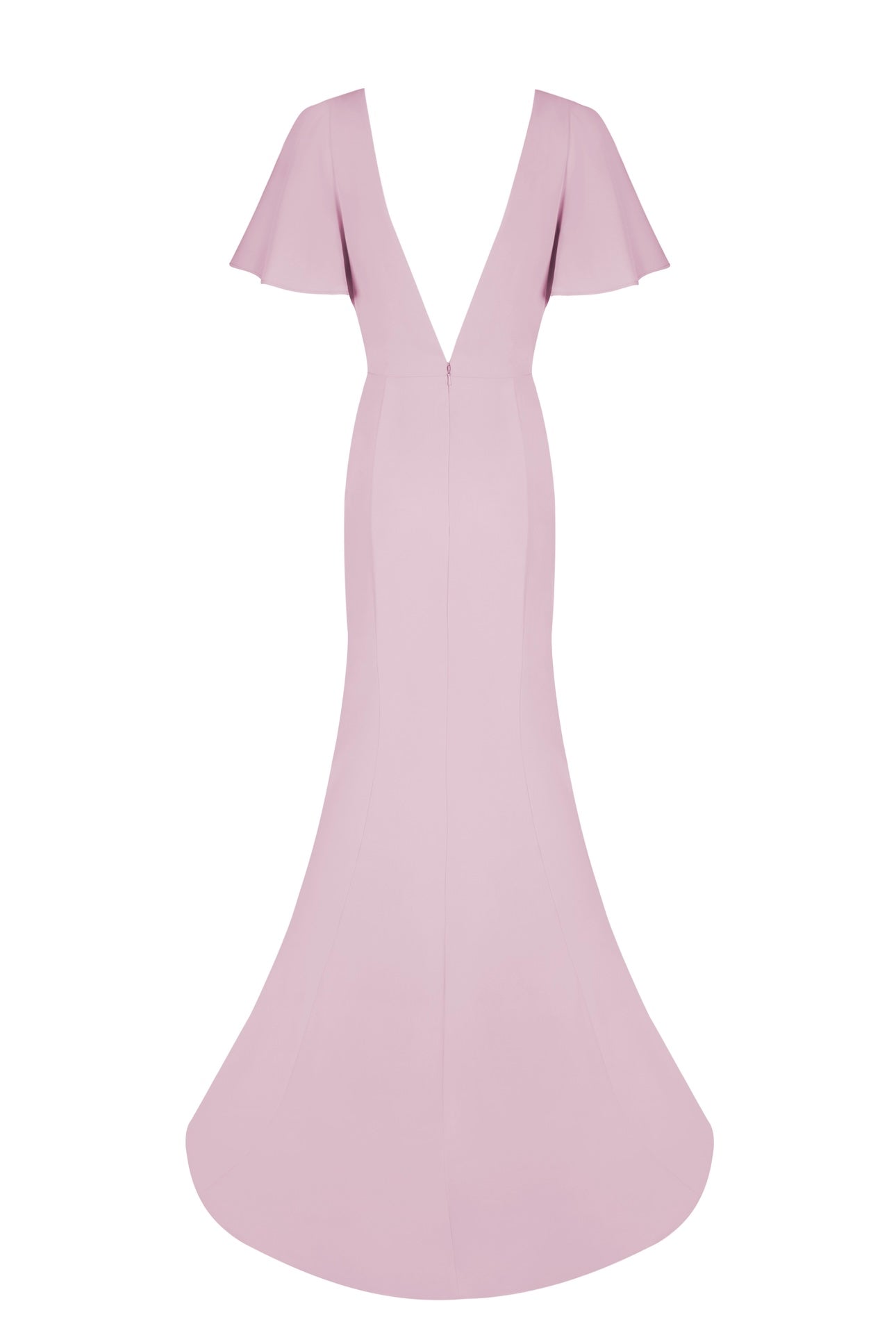 Celeste Moss Crepe Bridesmaid Dress in Smoked Blush