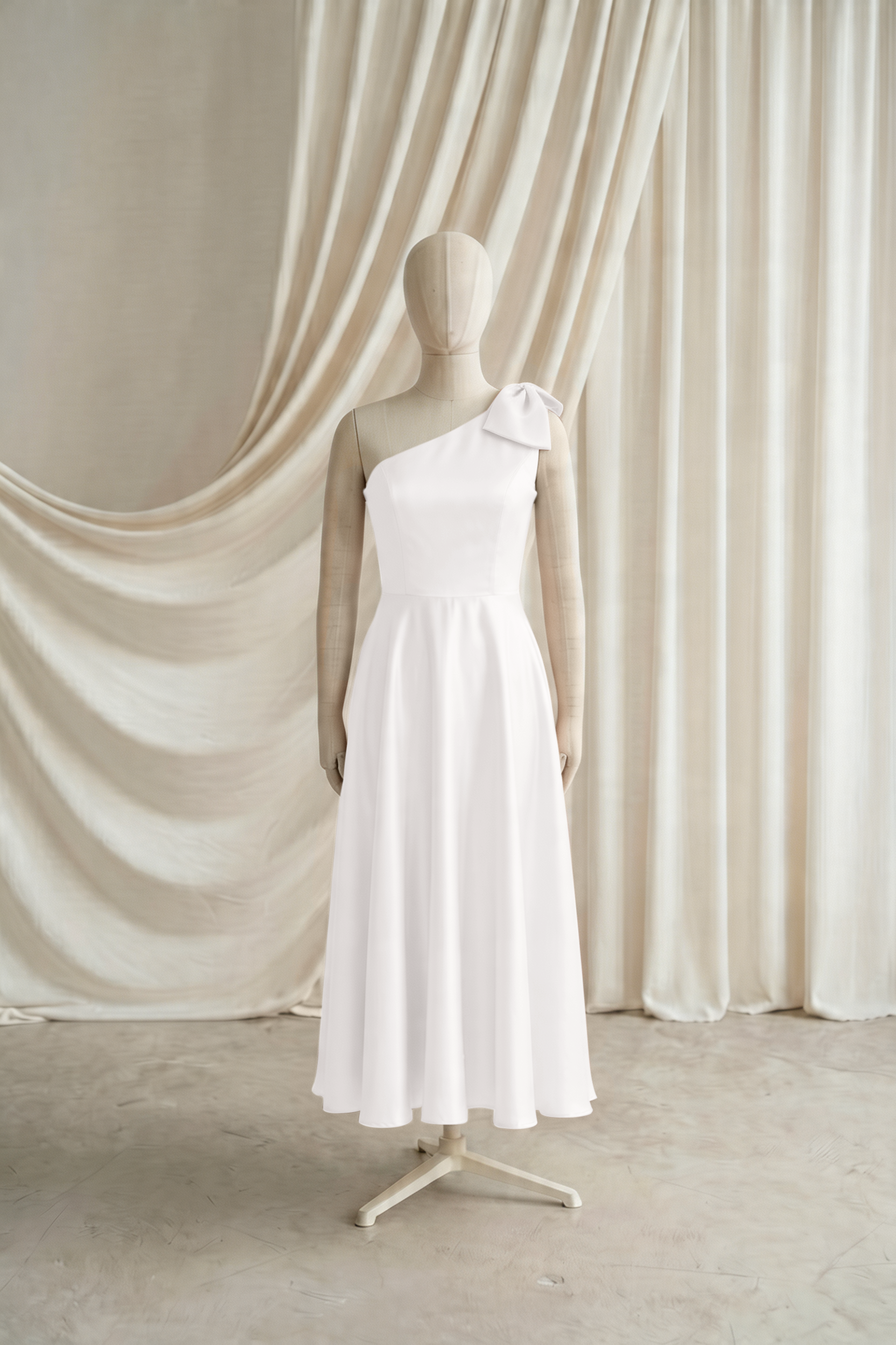 Zara Junior Bridesmaid Dress in Ivory Satin