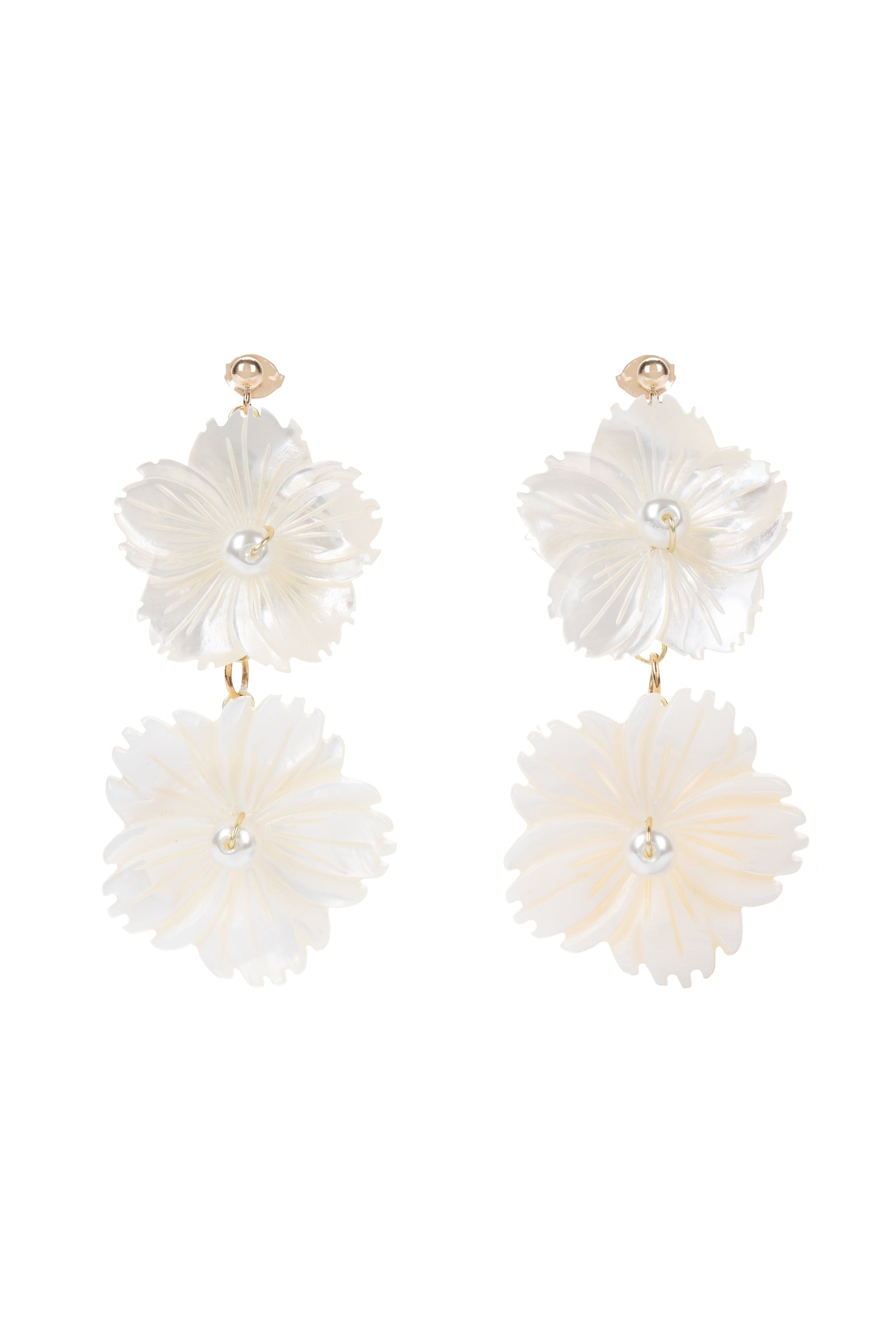 Pearl Floral Drop Earrings