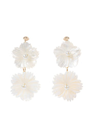 Pearl Floral Drop Earrings