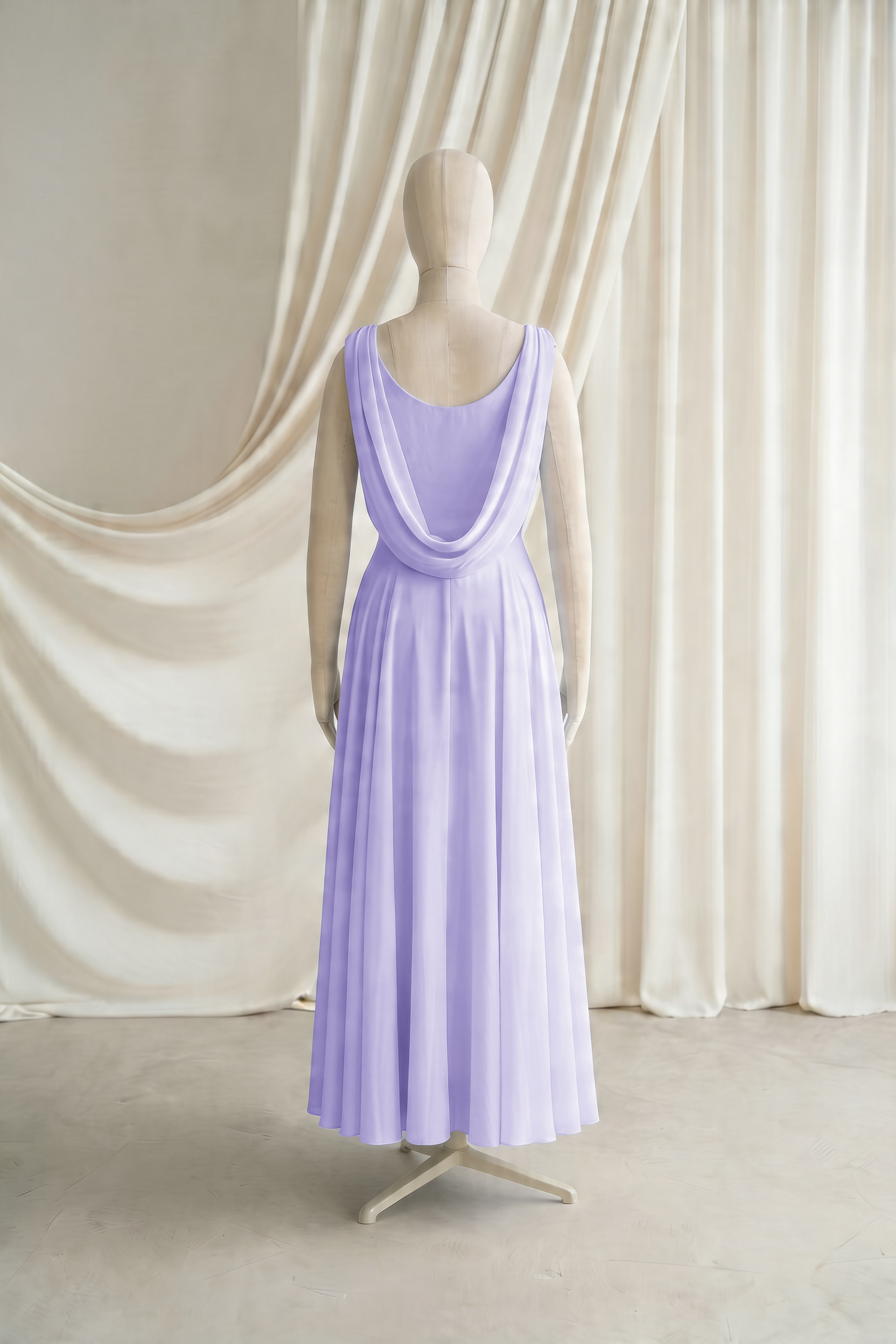 Athena Junior Bridesmaid Dress In Lilac Mist Chiffon