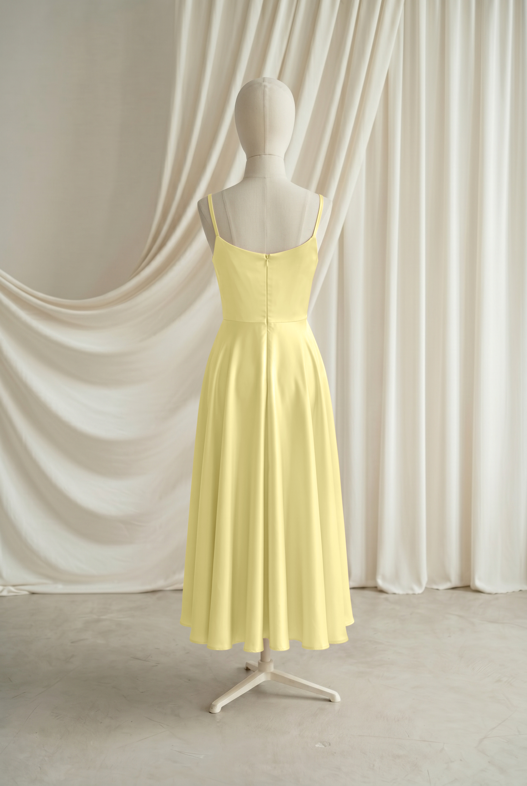 Tilly Junior Bridesmaid Dress in Limoncello Satin