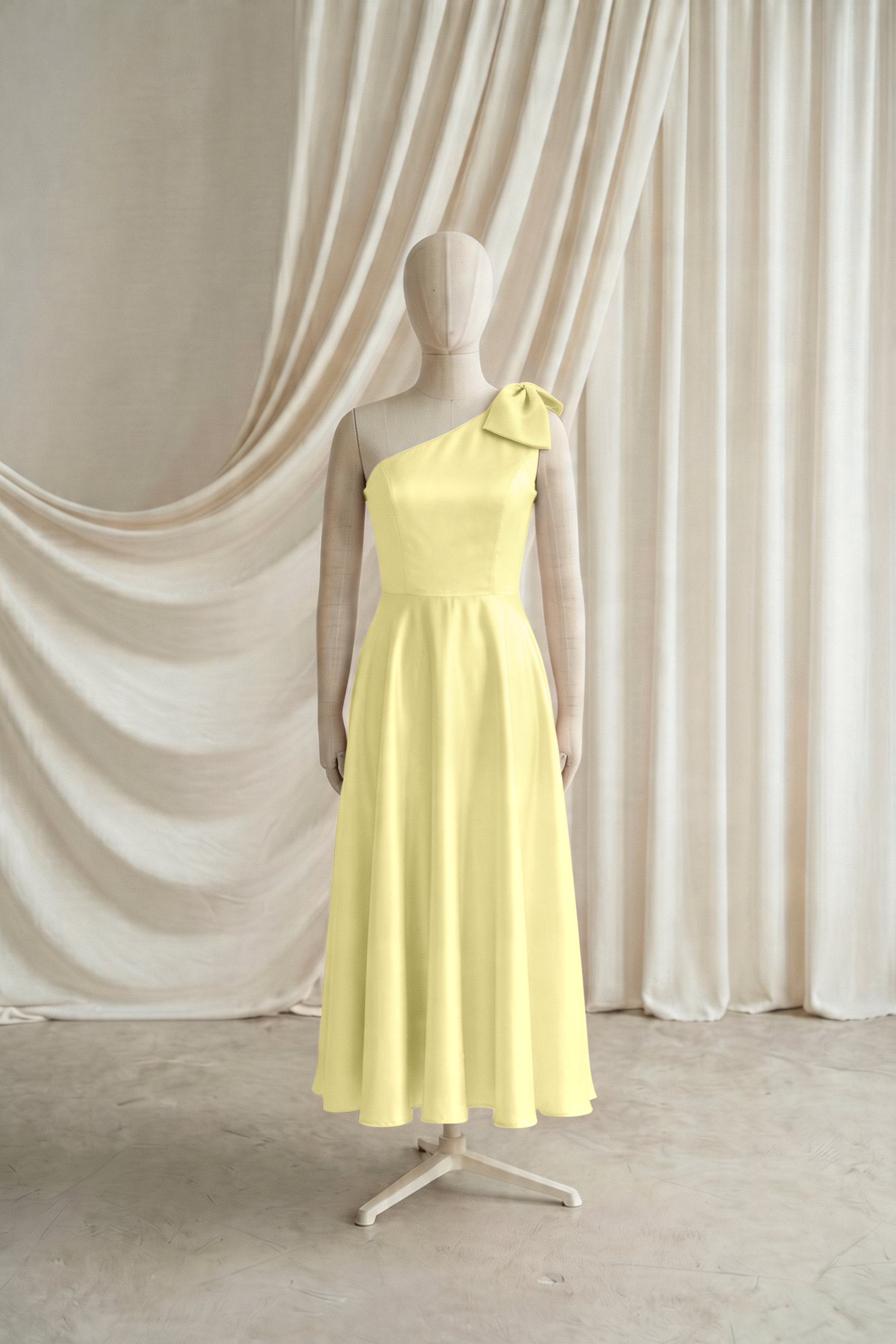 Zara Junior Bridesmaid Dressin Limoncello Satin
