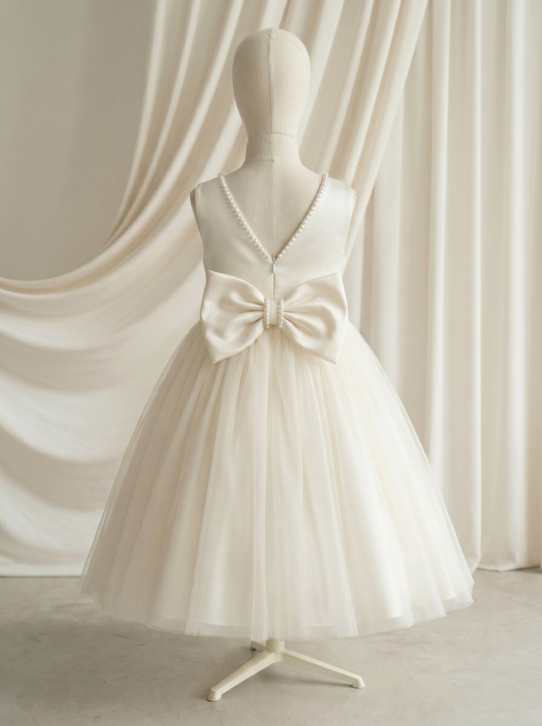 TH&TH Lulu Flower Girl Dress in Ivory | Classic Tulle Children's Dress TH and TH TH&TH Lulu Flower Girl Dress in Ivory | Classic Tulle Children's Dress TH and TH