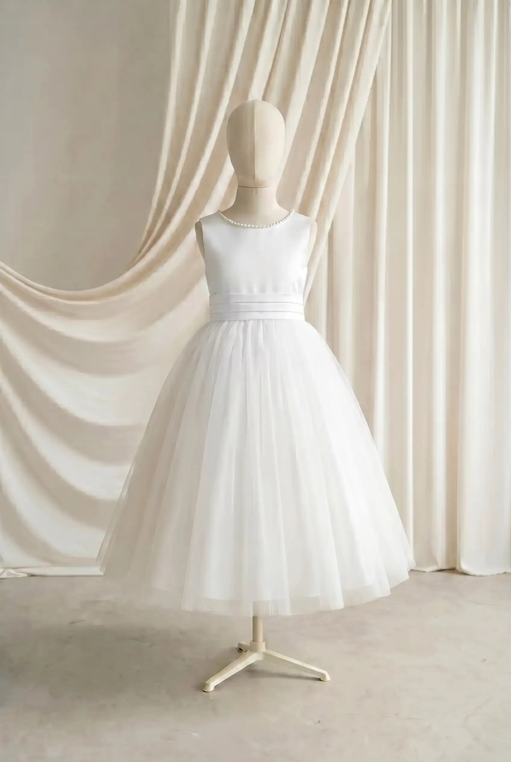 Lulu Flower Girl Dress in White