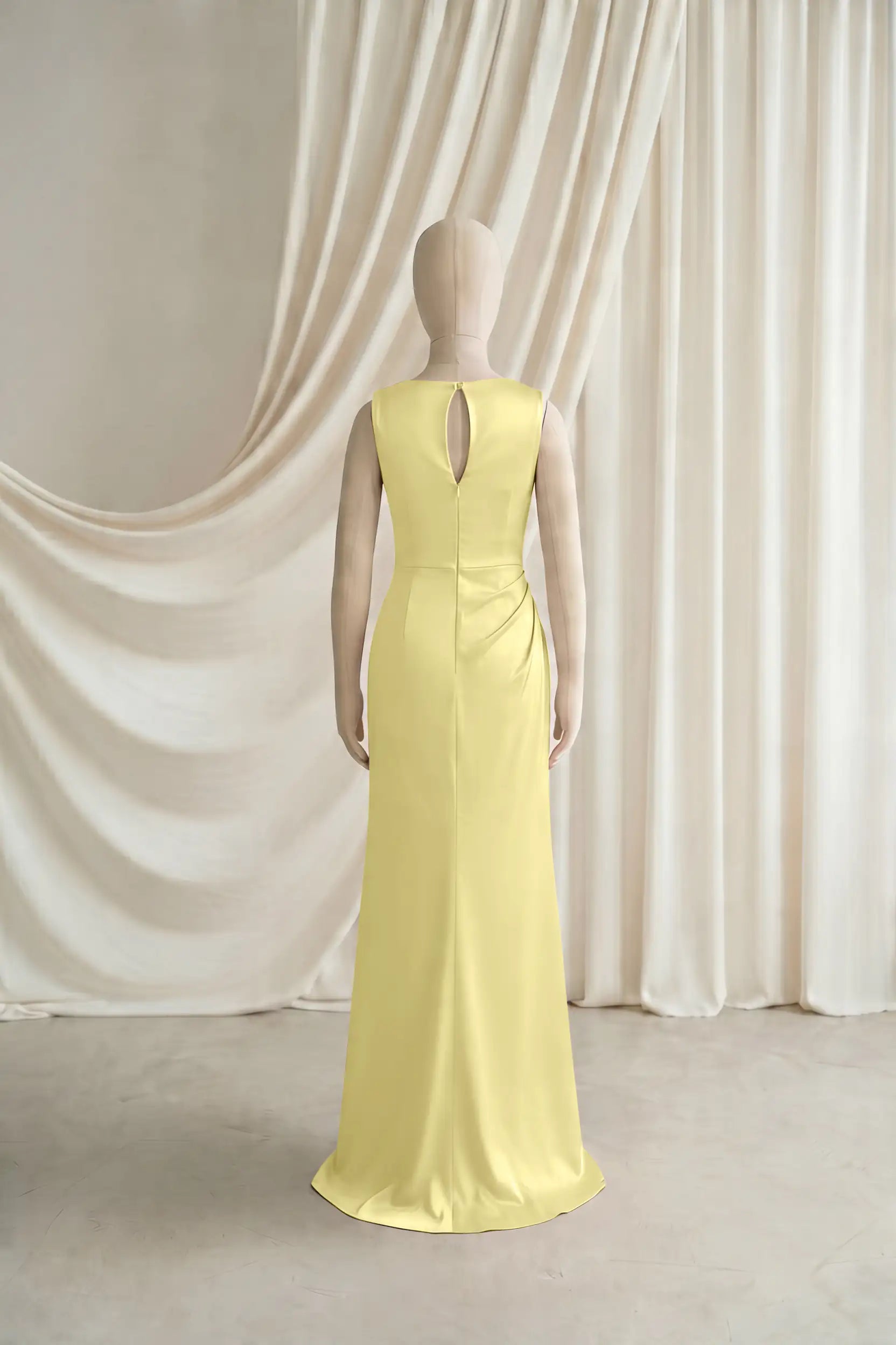 Nala Junior Bridesmaid Dress in Limoncello Satin