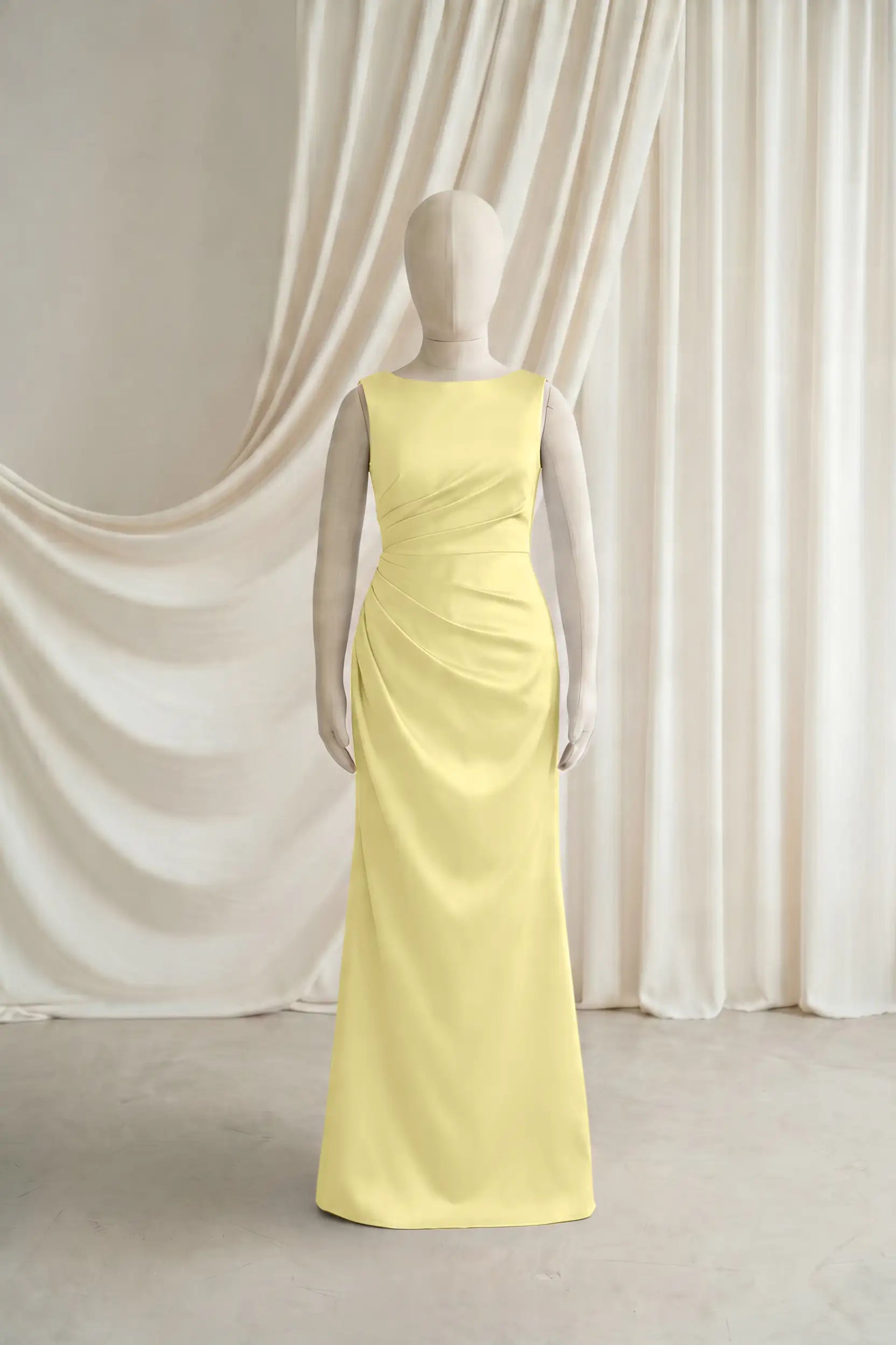 Nala Junior Bridesmaid Dress in Limoncello Satin