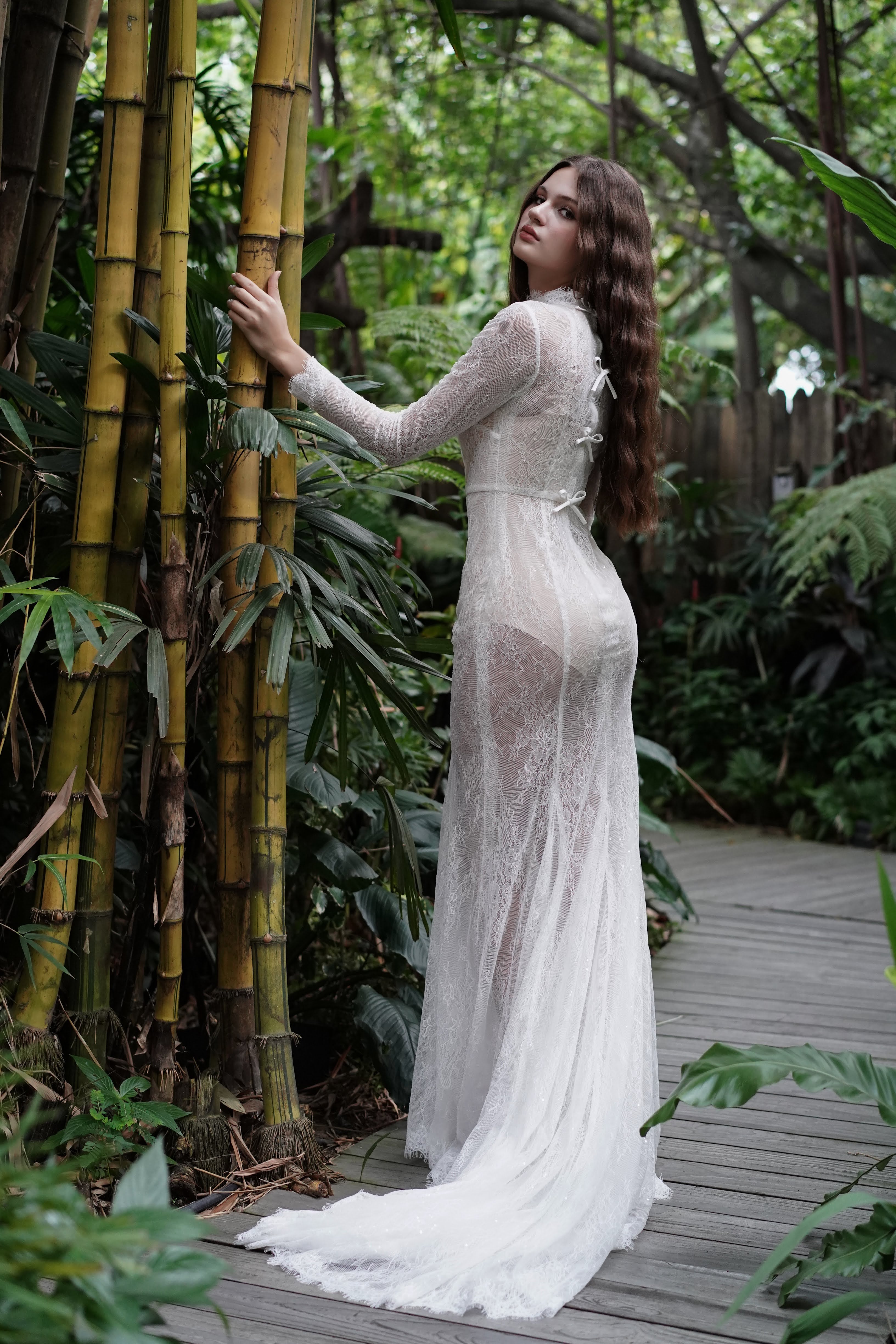 Nova Bridal Dress in Ivory Chantilly Lace