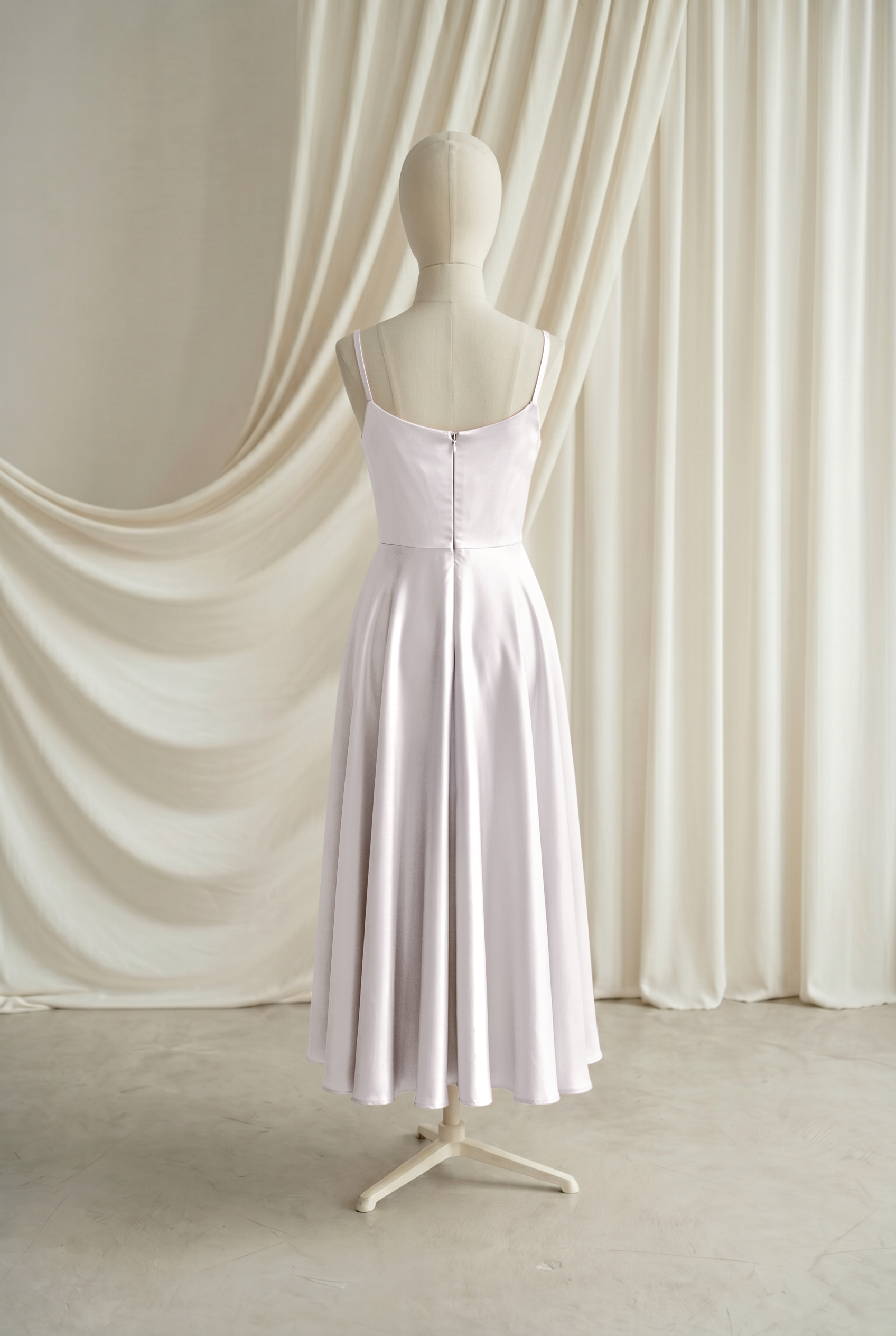 Tilly Junior Bridesmaid Dress in Oyster Satin