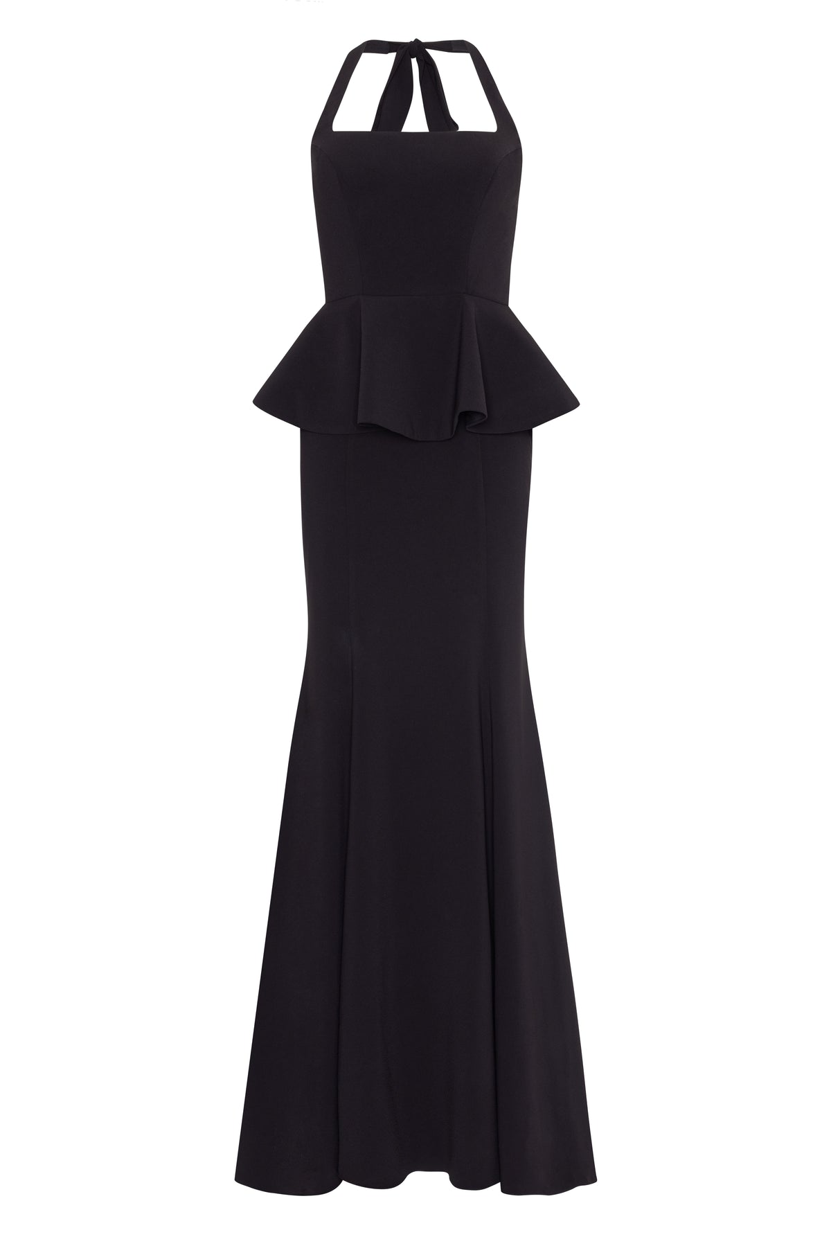 Peony Bridesmaid Dress in Black Moss Crepe
