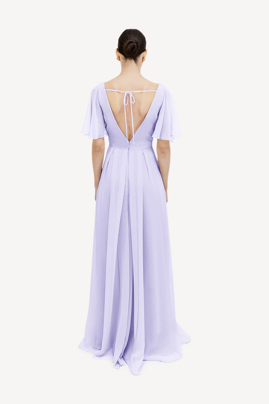 Phoebe Bridesmaid Dress In Lilac Mist Chiffon