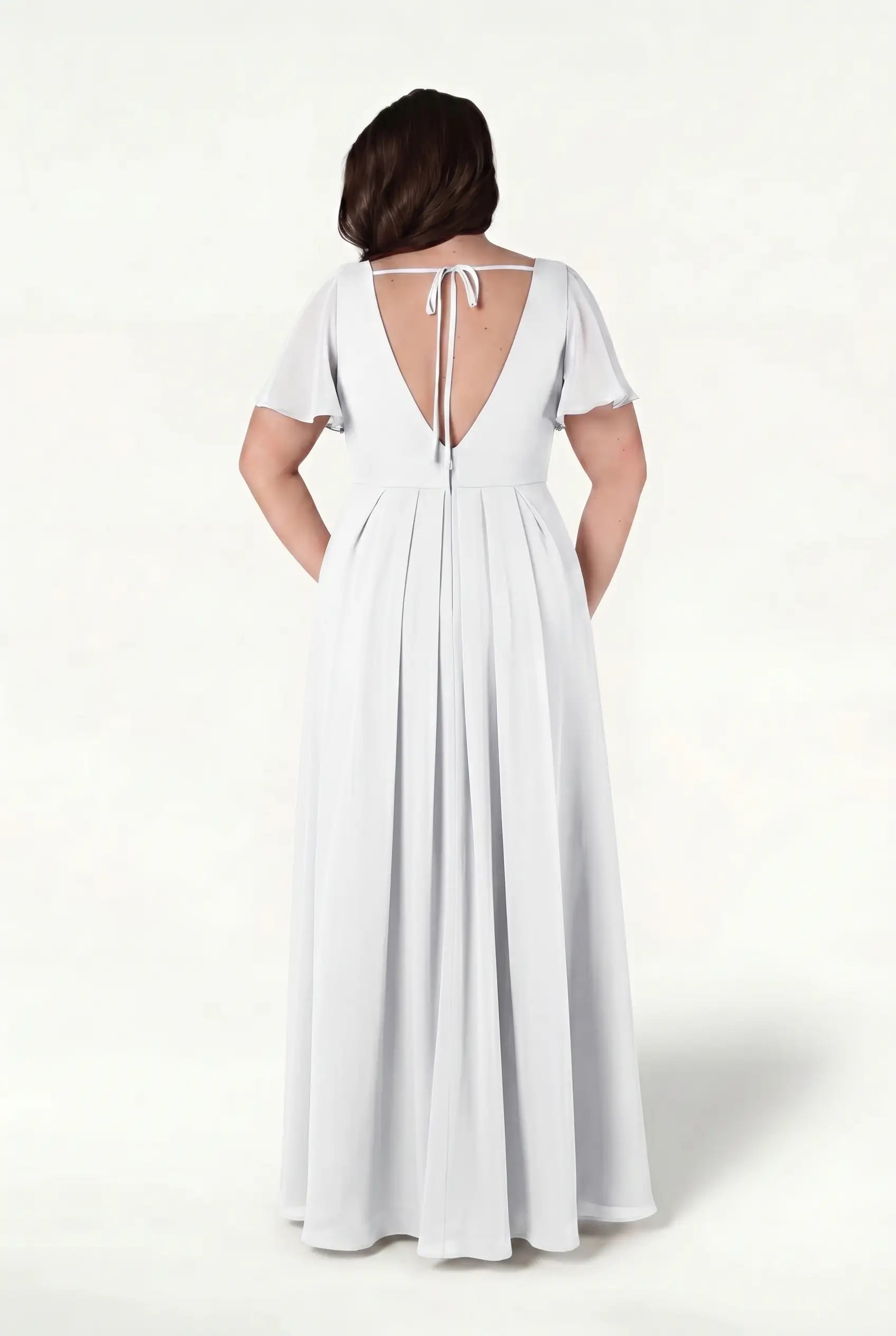 Phoebe Dress In Ivory Chiffon