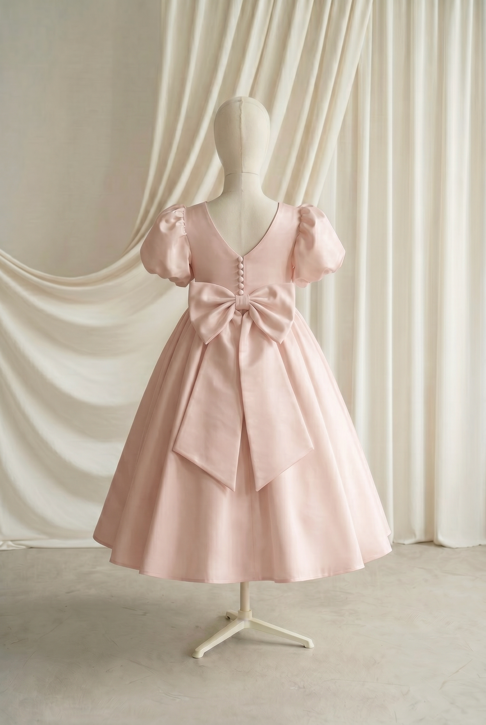 Poppy Flower Girl Dress in Blush Pink