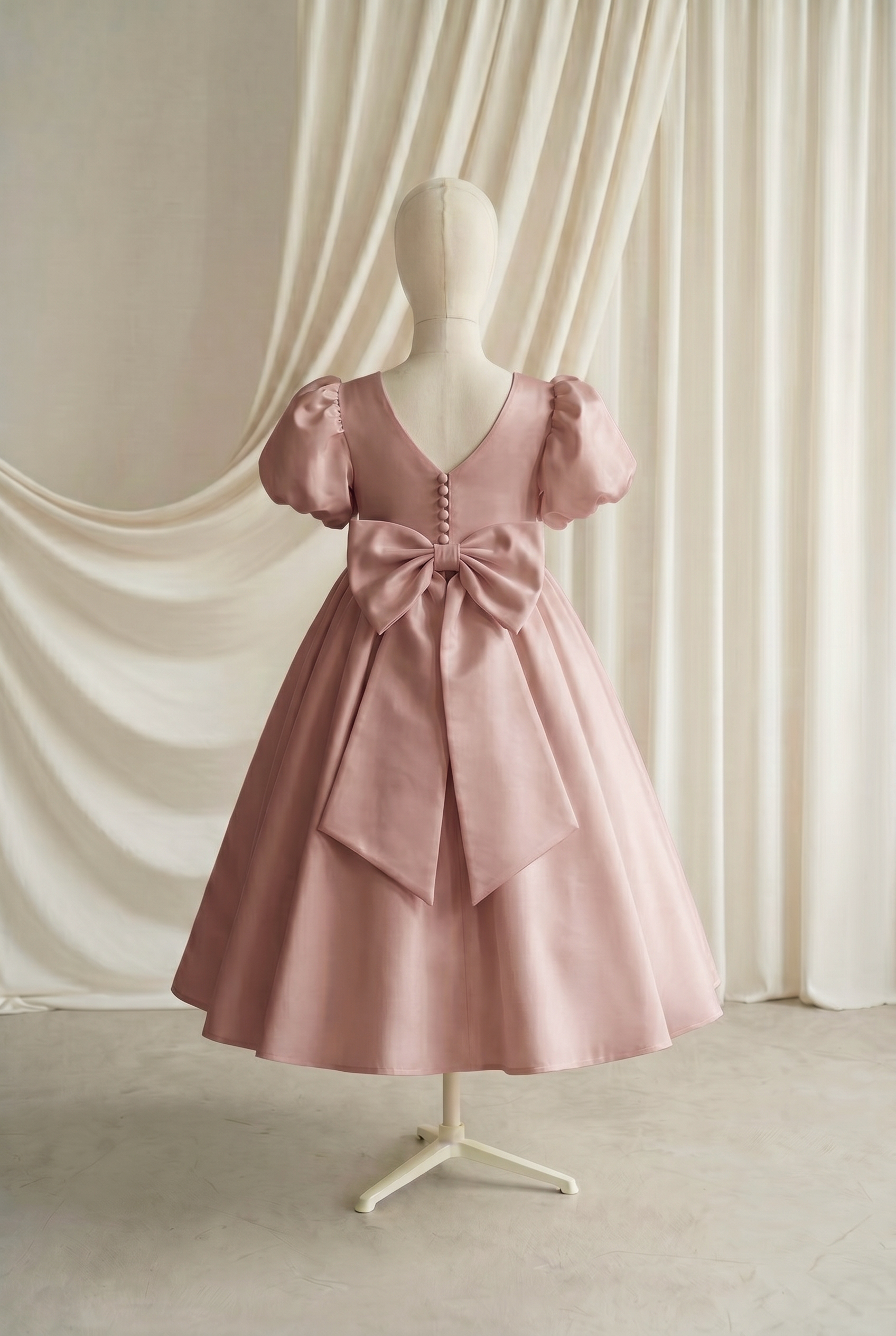 Poppy Flower Girl Dress in Smoked Blush