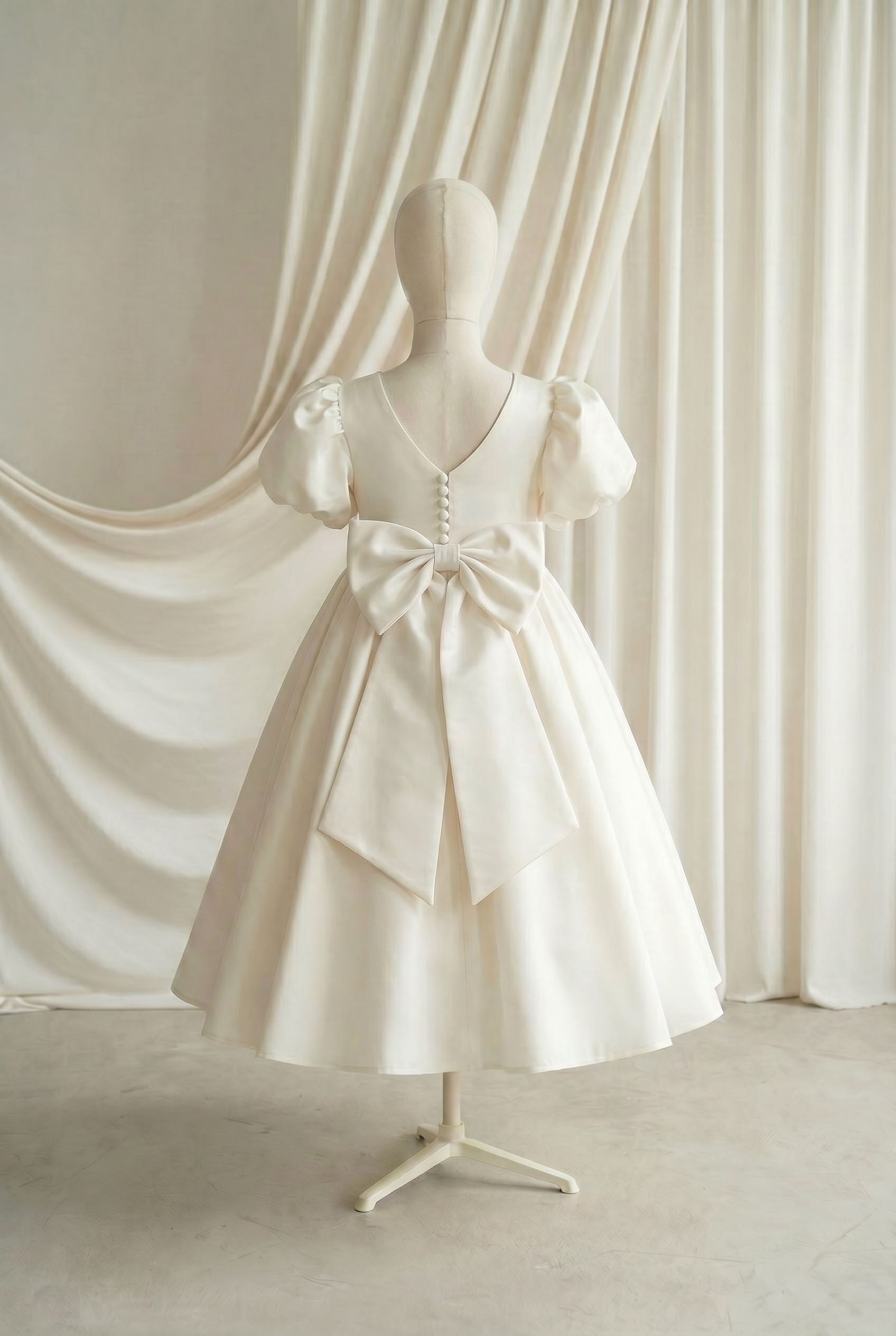 Poppy Flower Girl Dress in Ivory