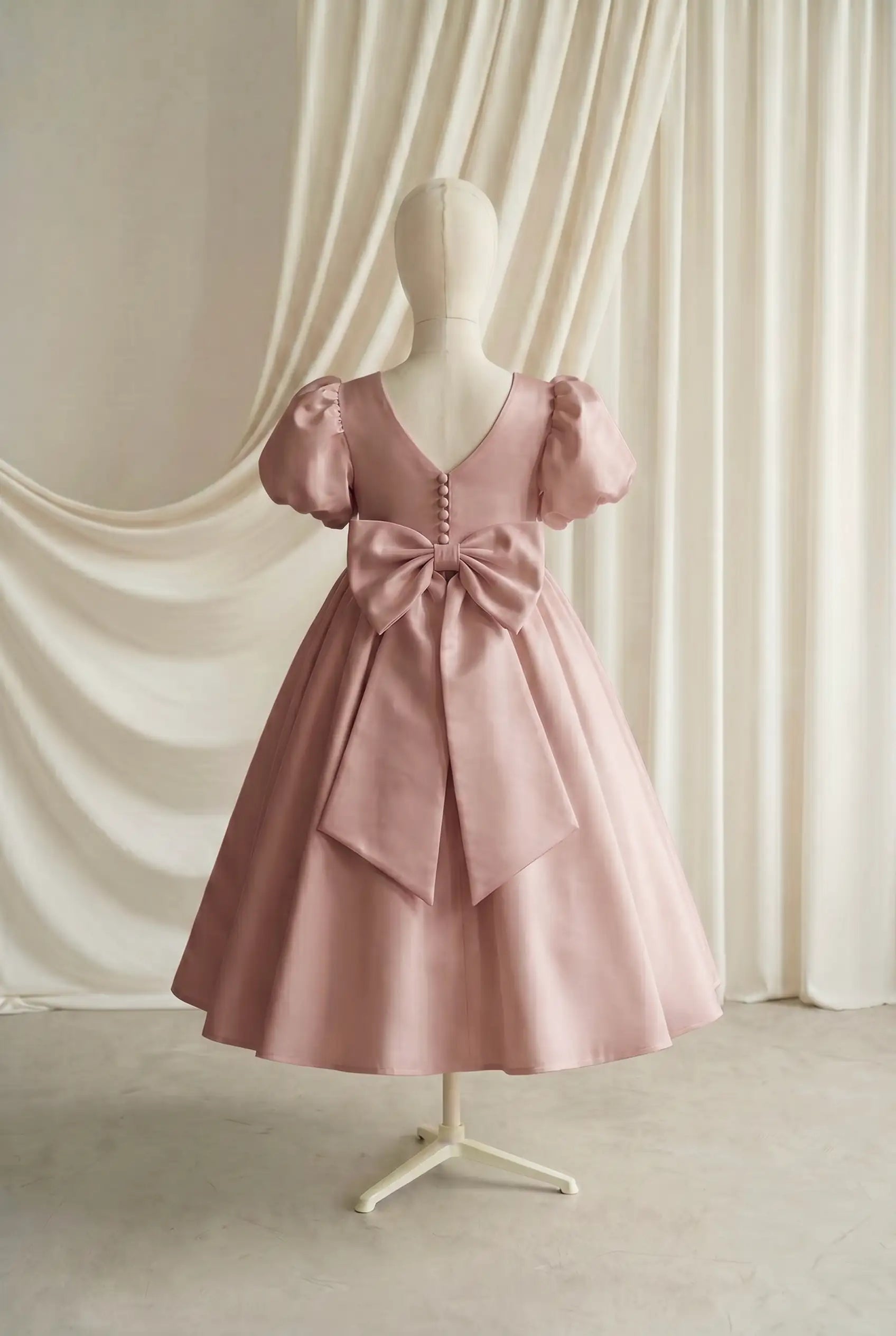 Poppy Flower Girl Dress in Smoked Blush