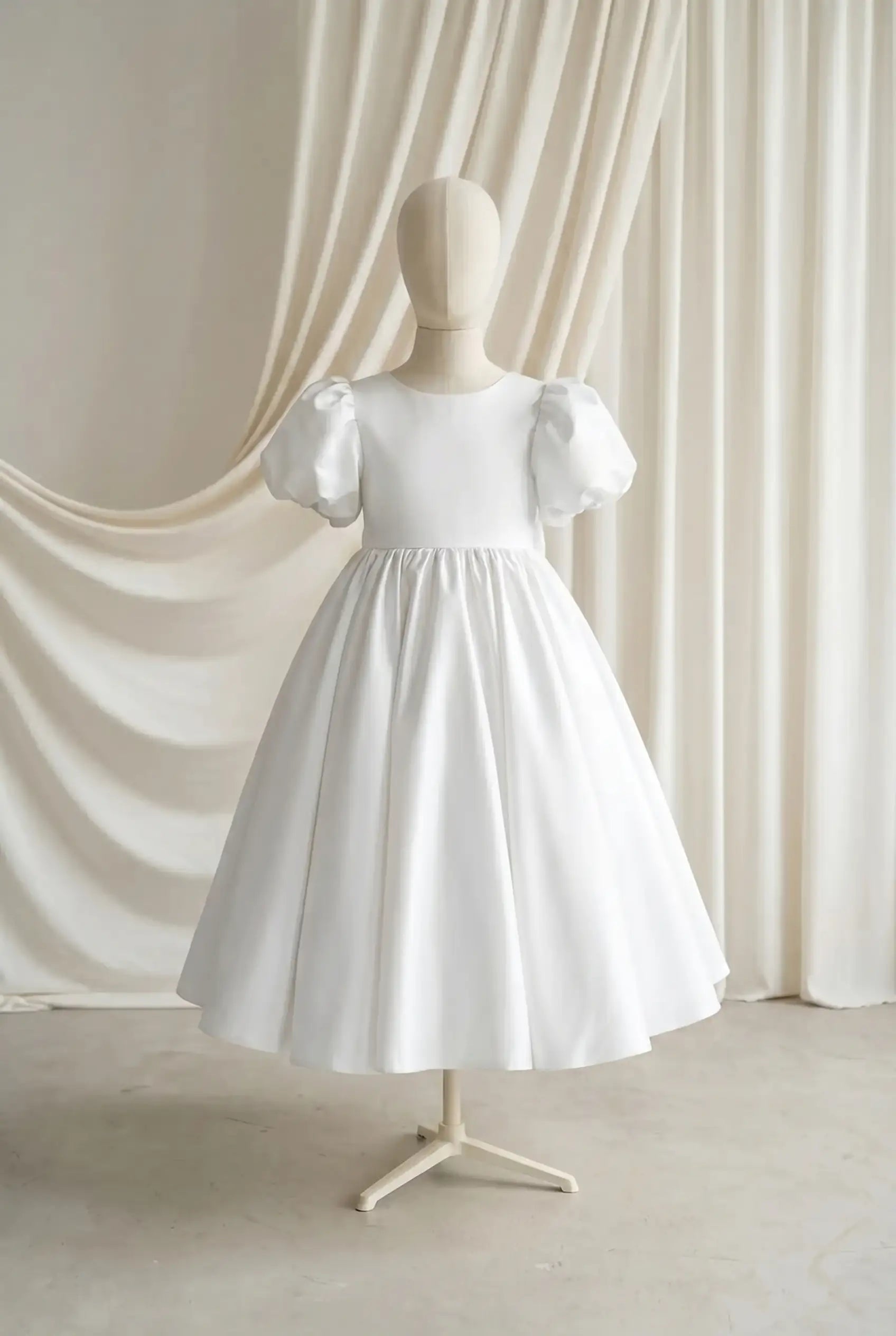 Poppy Flower Girl Dress in White