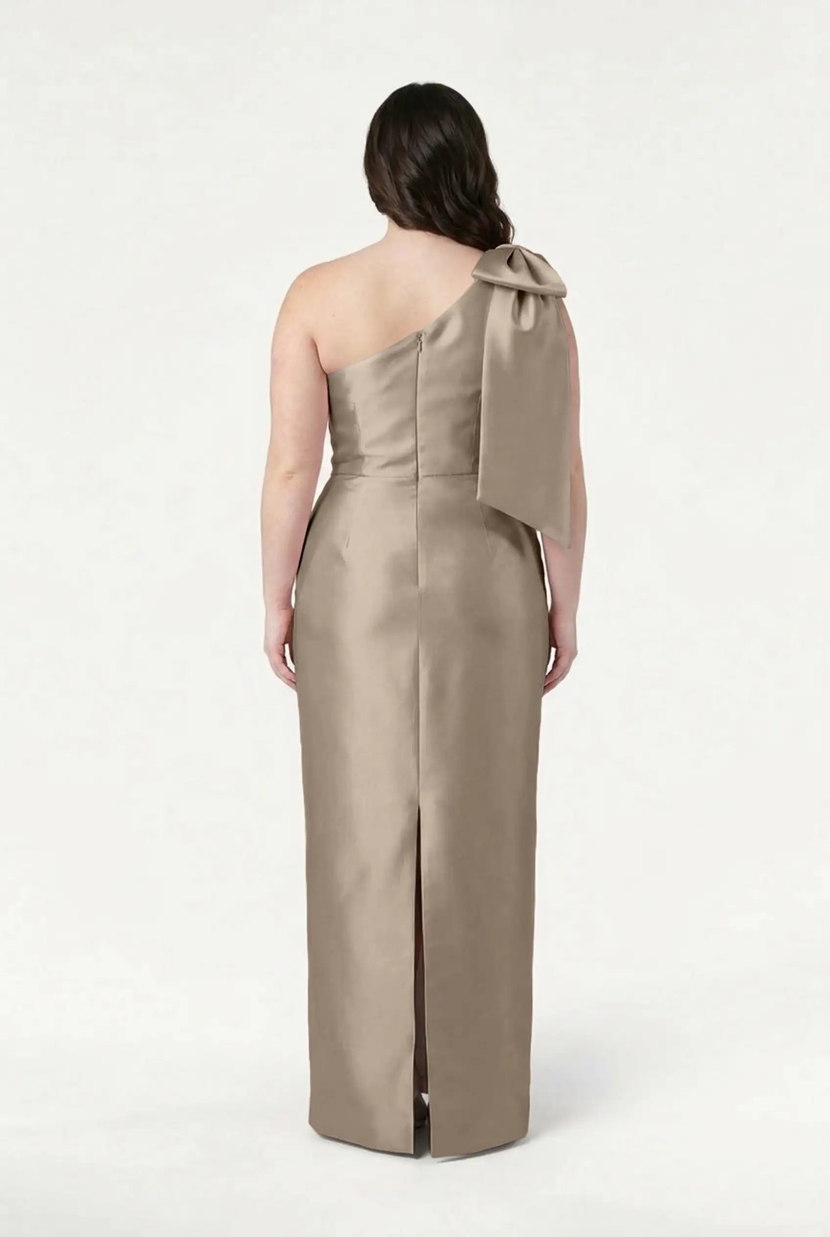 Ritz Bridesmaid Dress in Champagne Sky Satin Twill