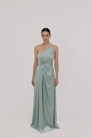 Greta Bridesmaid Dress in Dusty Eucalyptus