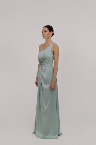 Greta Bridesmaid Dress in Dusty Eucalyptus