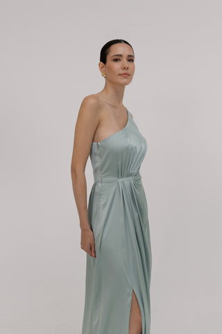 Greta Bridesmaid Dress in Dusty Eucalyptus