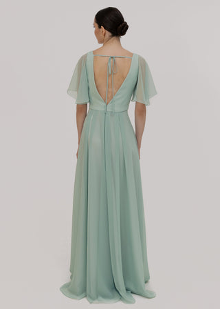 Phoebe Bridesmaid Dress In Dusty Eucalyptus