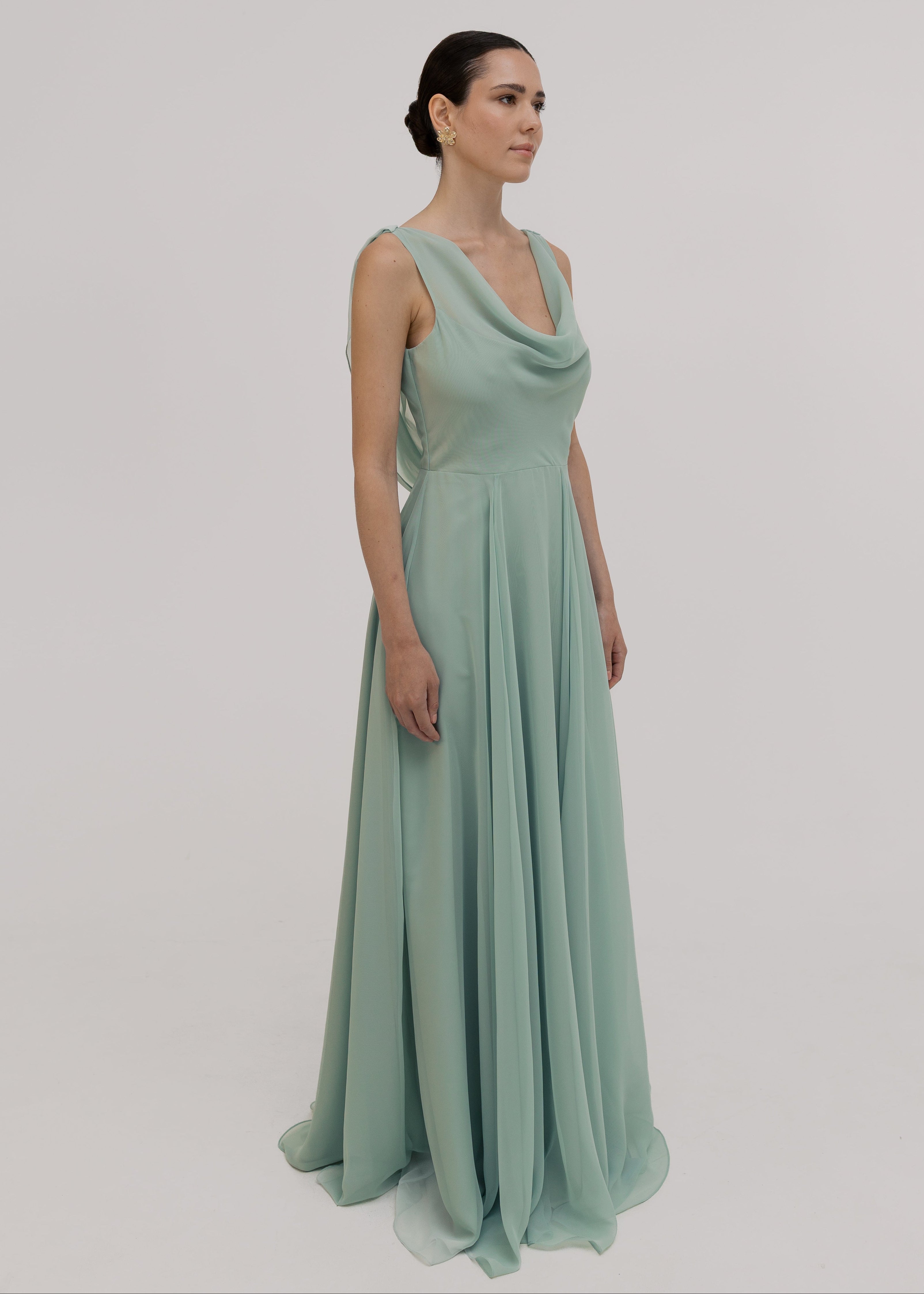 Athena Bridesmaid Dress In Dusty Eucalyptus