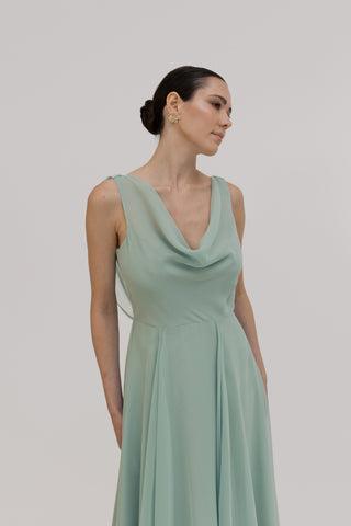 Athena Bridesmaid Dress In Dusty Eucalyptus