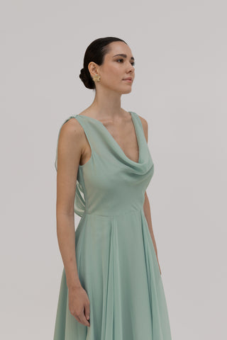 Athena Bridesmaid Dress In Dusty Eucalyptus
