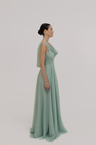Athena Bridesmaid Dress In Dusty Eucalyptus