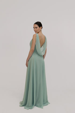 Athena Bridesmaid Dress In Dusty Eucalyptus
